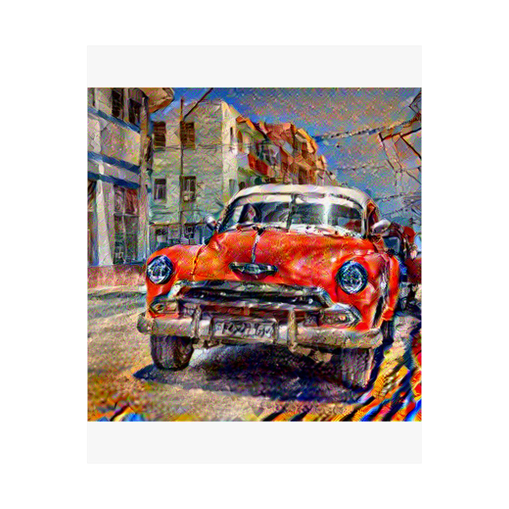 Old Havana in Composition VII Style | Wassily Kandinsky Inspired Art