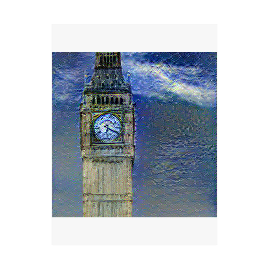 Big Ben in Starry Night Style | Vincent van Gogh Inspired Art