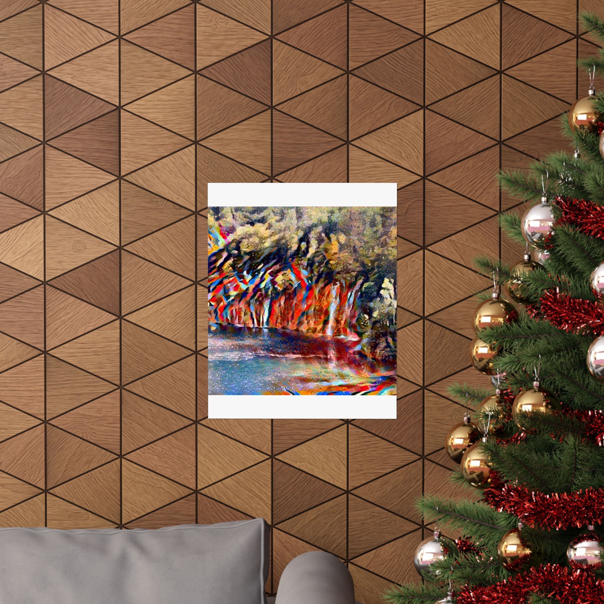 Plitvice Lakes in Composition VII Style | Wassily Kandinsky Inspired Art