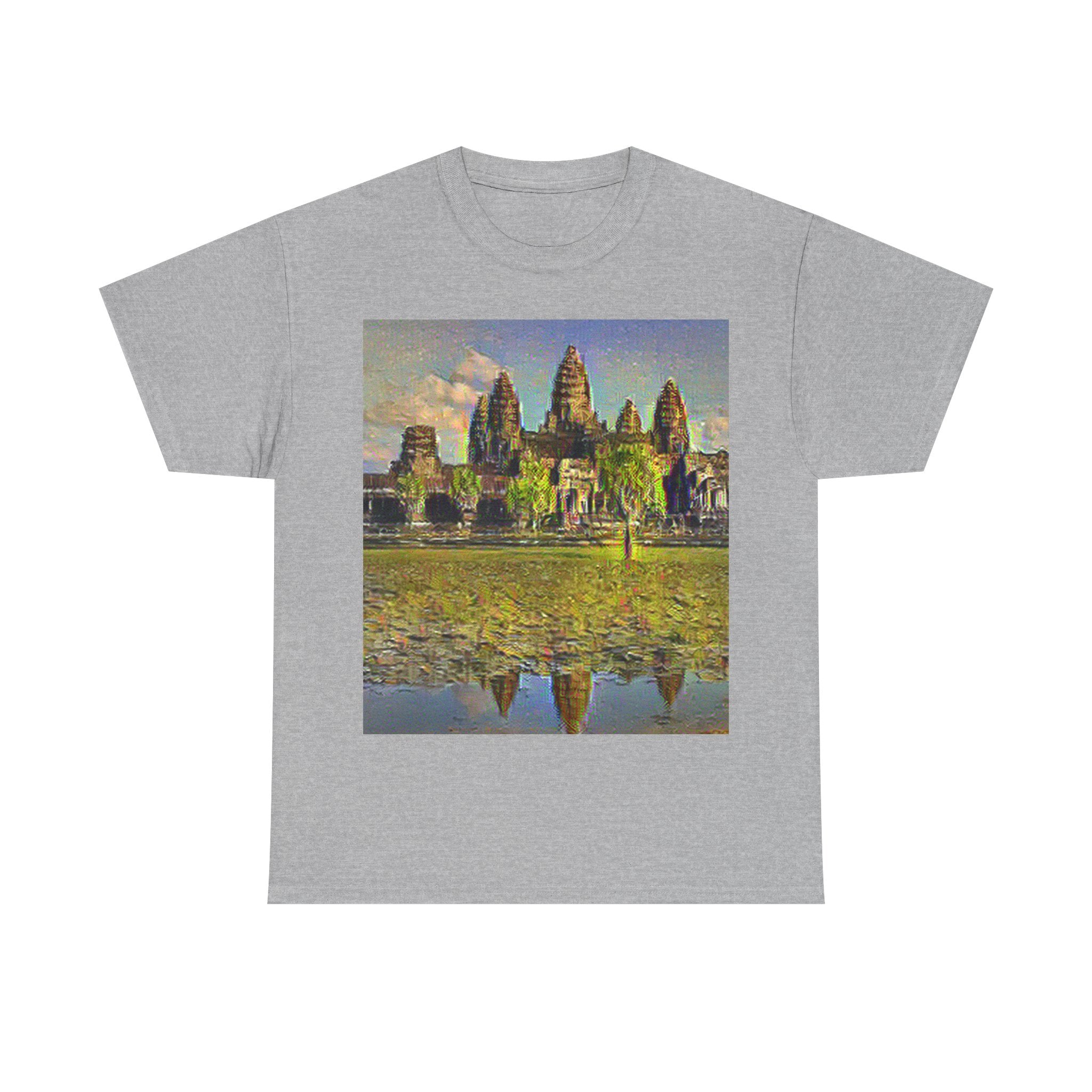 Angkor Wat in Cafe Terrace at Night Style | Vincent van Gogh Inspired Art