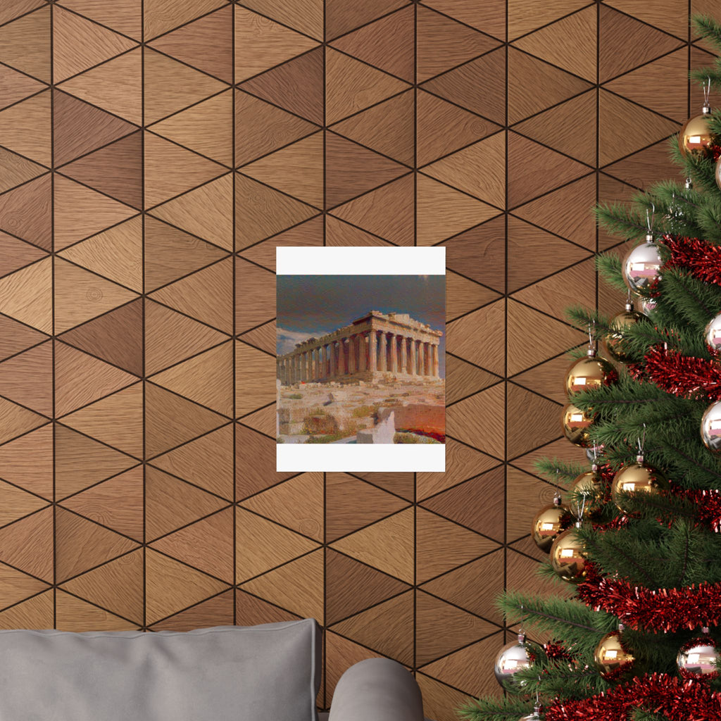 Parthenon in The Scream Style - Poster Print