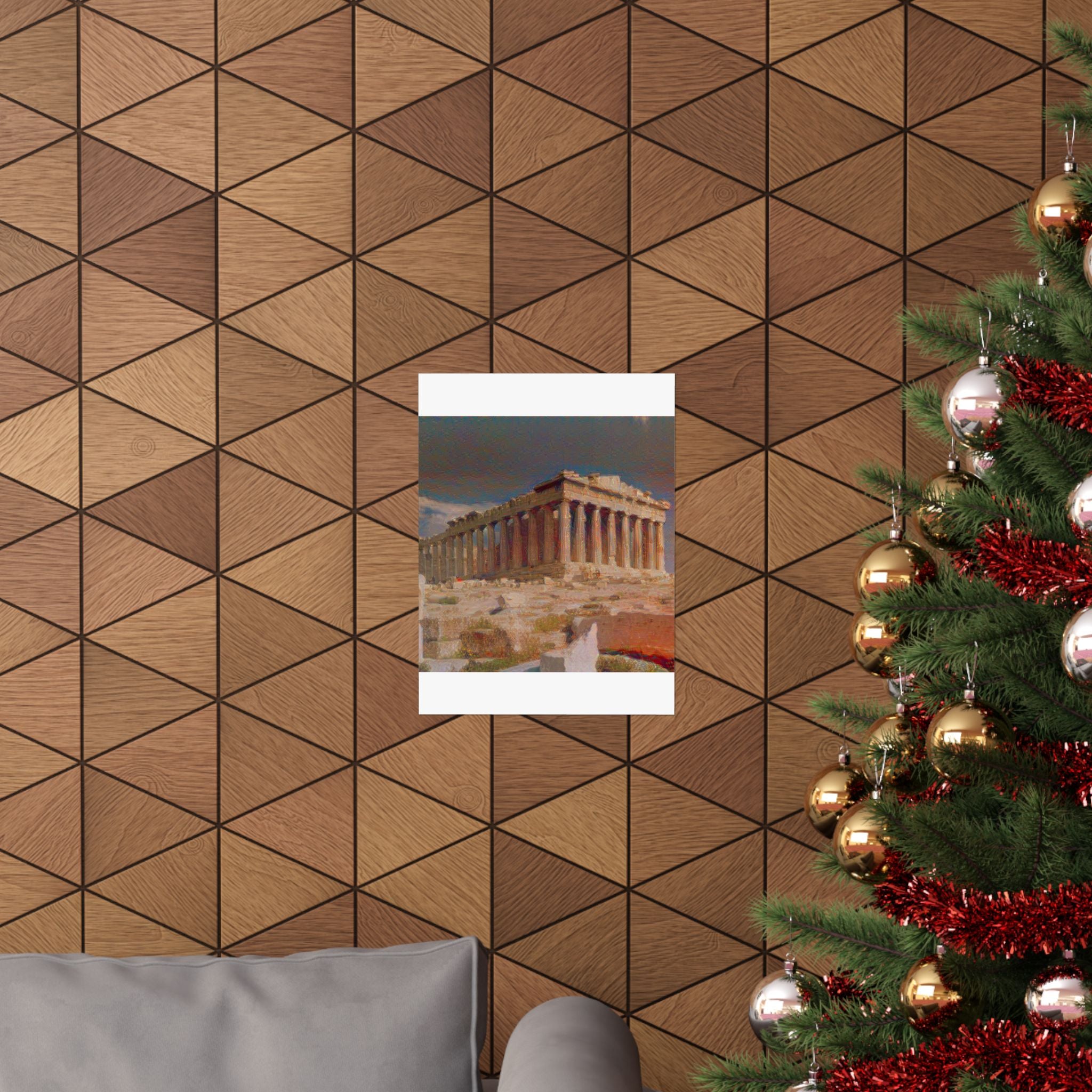 Parthenon in The Scream Style - Poster Print