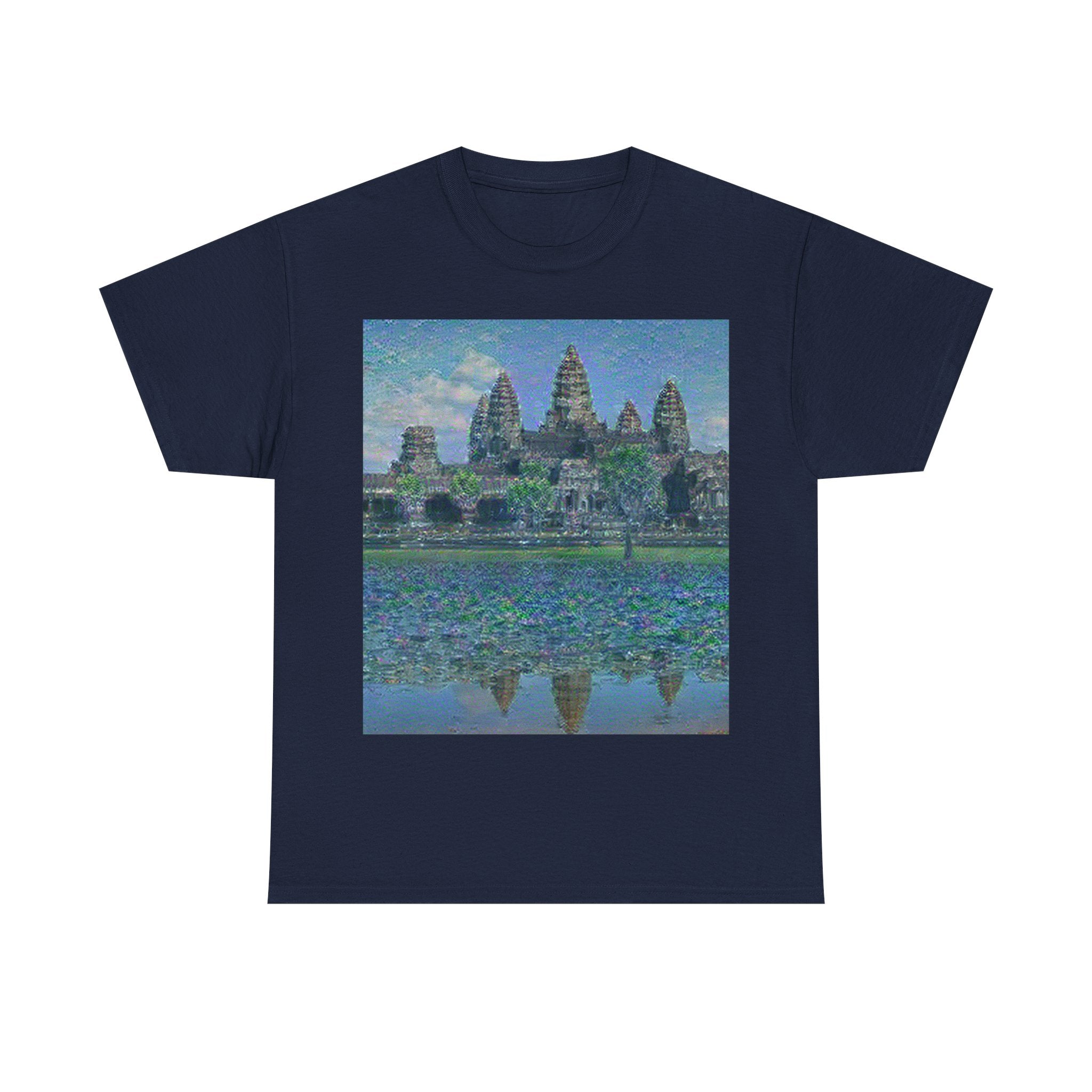 Angkor Wat in Water Lilies Style | Claude Monet Inspired Art