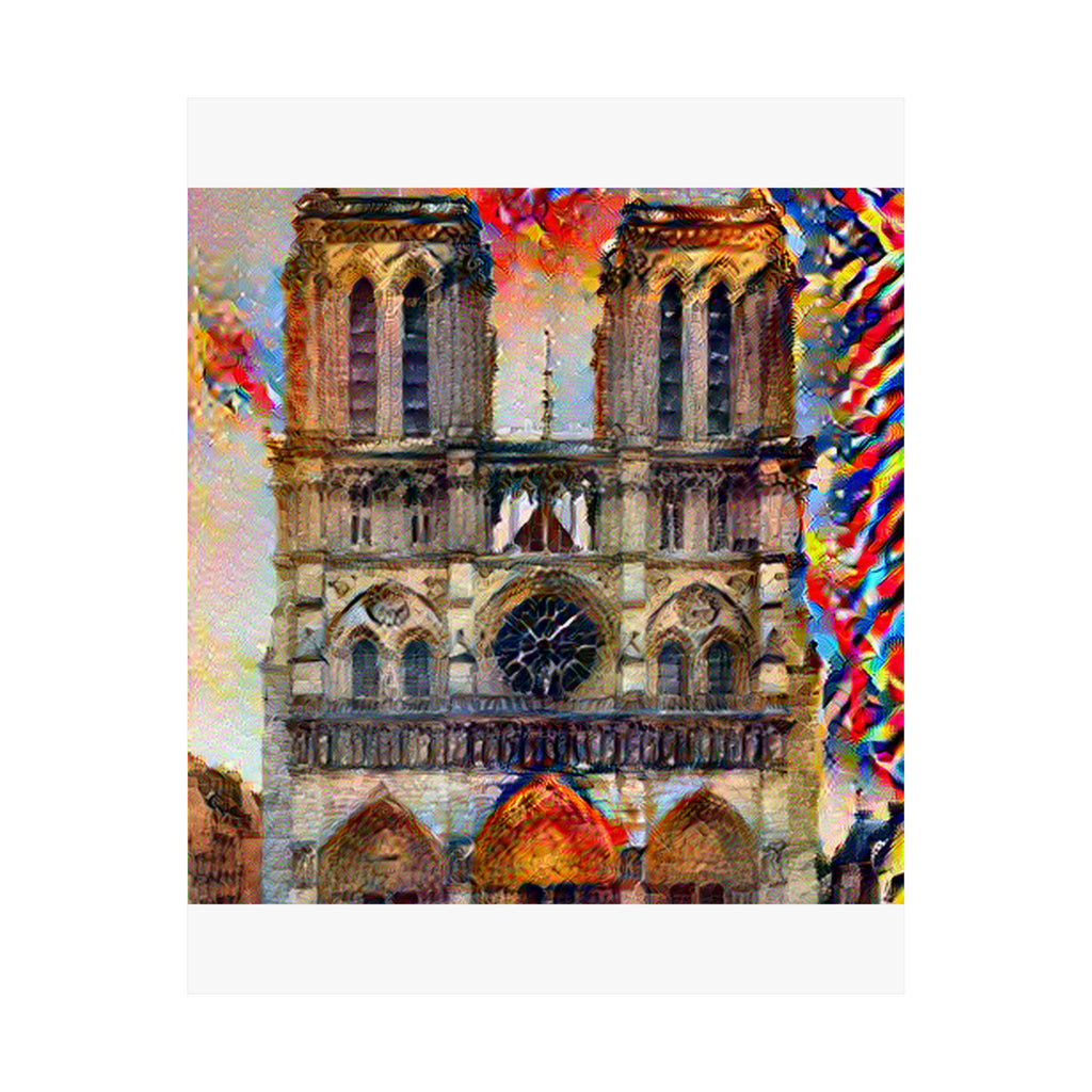 Notre Dame in Composition Vii Style - Poster Print