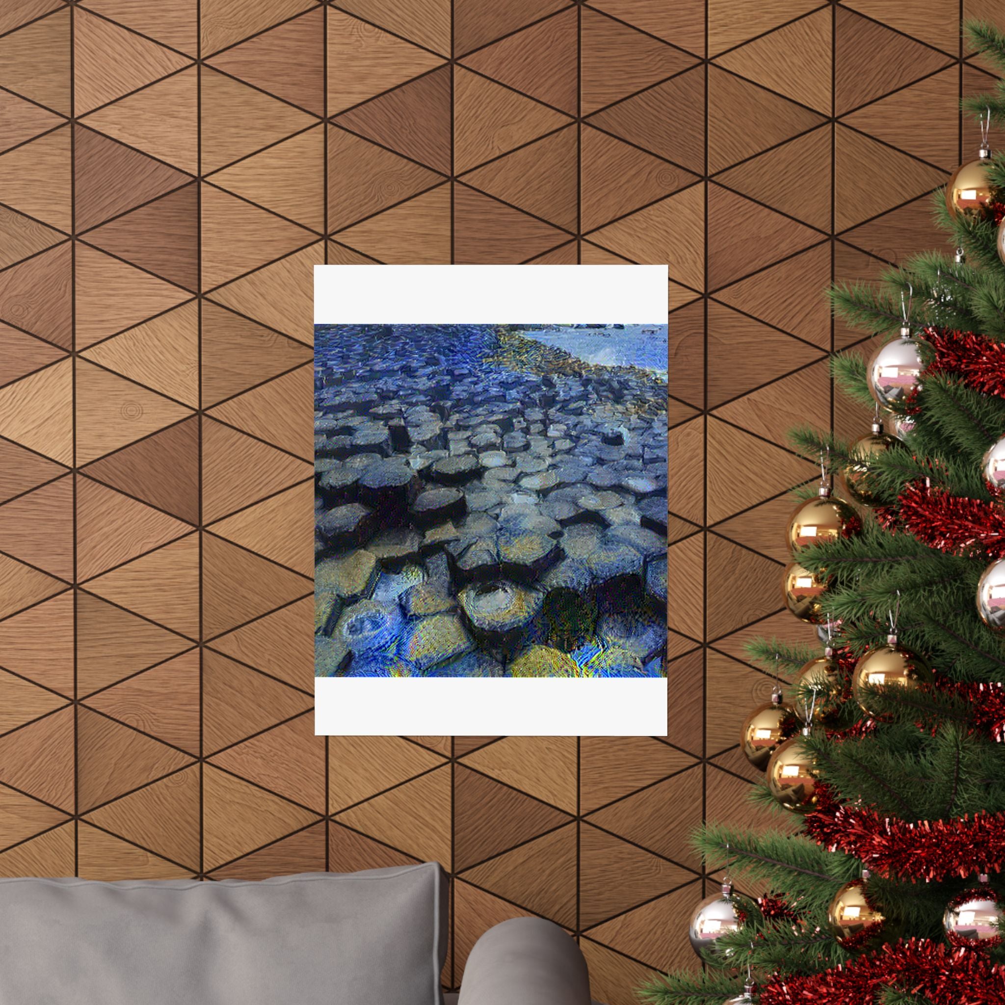 Giant's Causeway in Starry Night Style | Vincent van Gogh Inspired Art