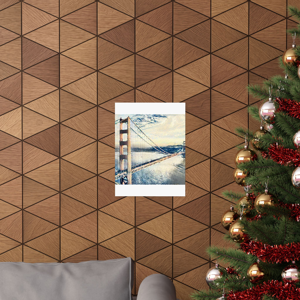 Golden Gate Bridge in The Great Wave off Kanagawa Style | Katsushika Hokusai Inspired Art