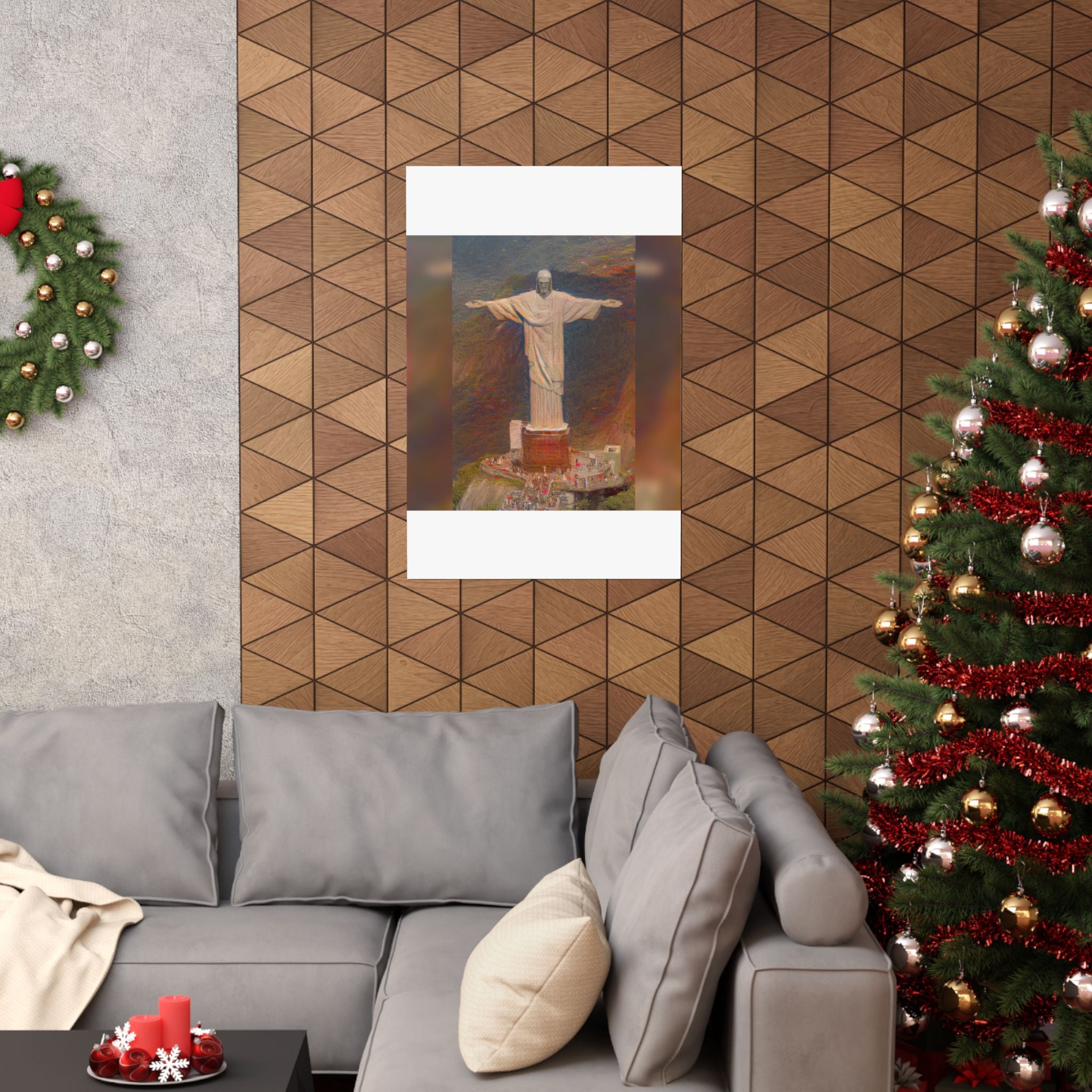 Christ the Redeemer in The Scream Style - Art Poster Print