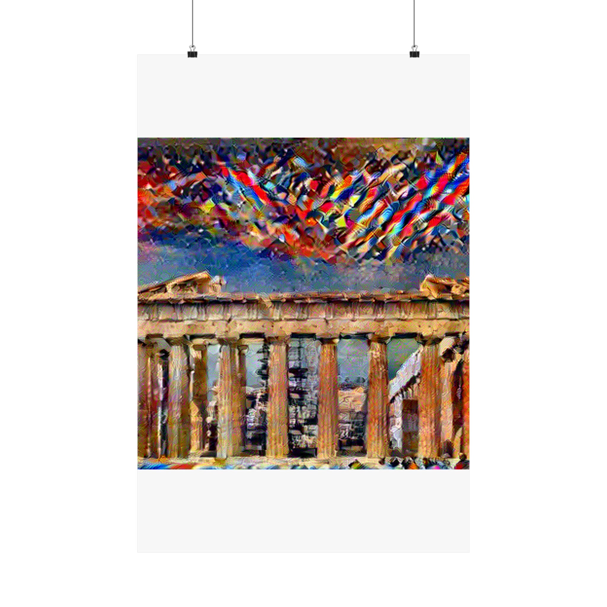 Acropolis Athens in Composition Vii Style - Poster Print