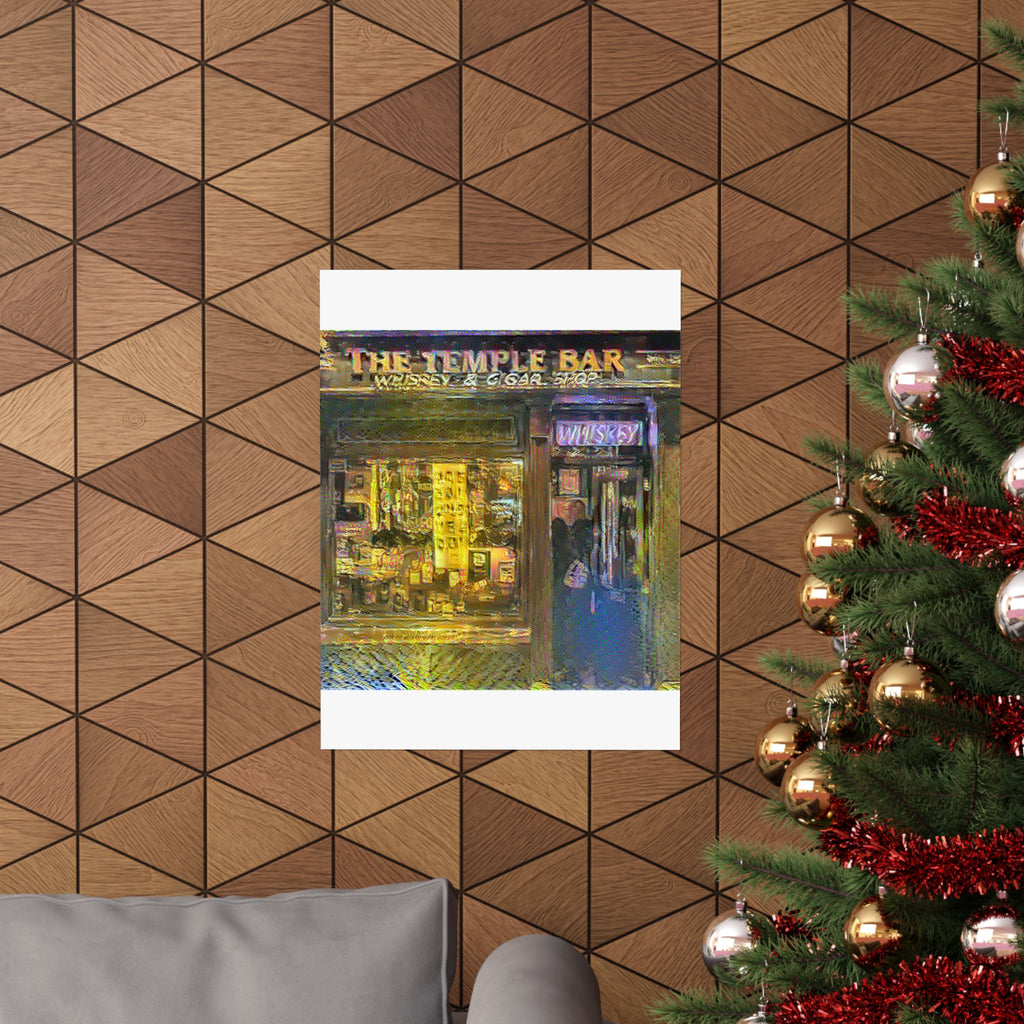 Temple Bar District in Cafe Terrace at Night Style | Vincent van Gogh Inspired Art