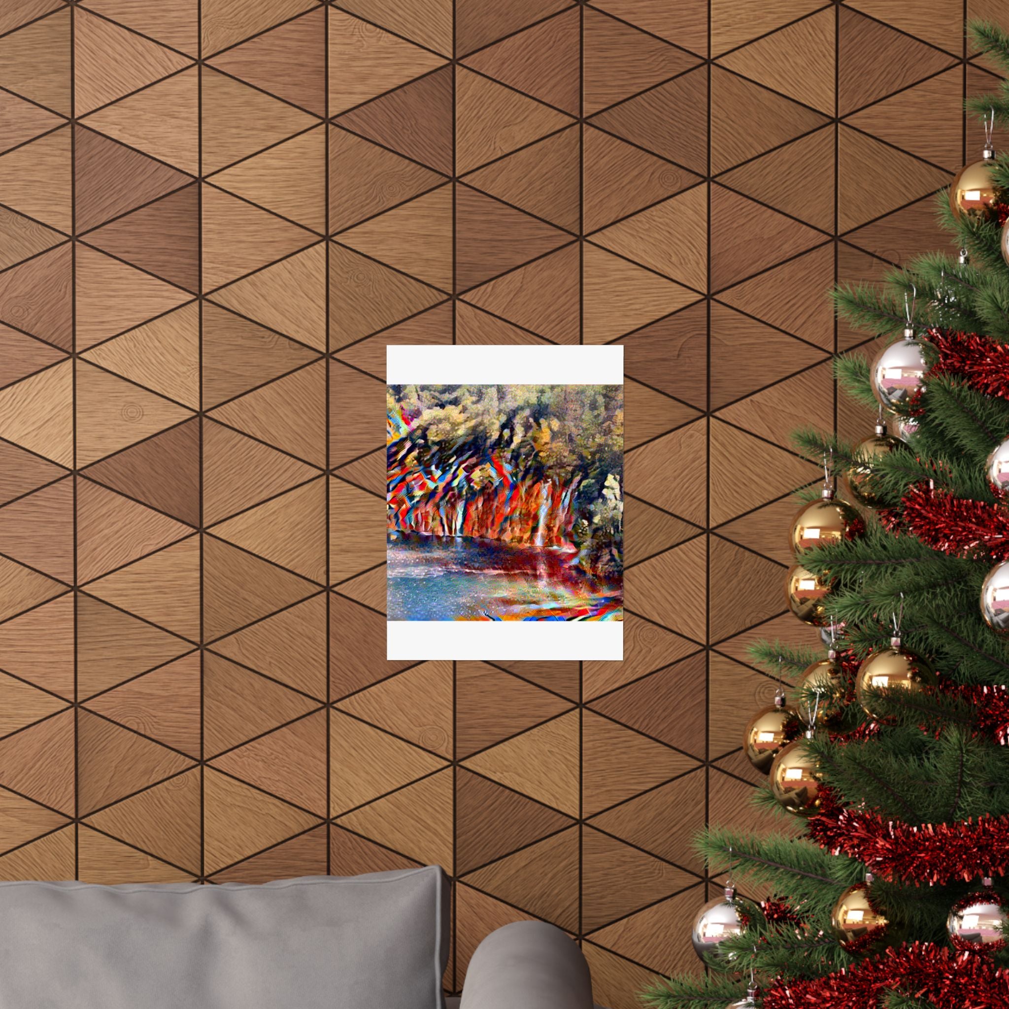 Plitvice Lakes in Composition VII Style | Wassily Kandinsky Inspired Art