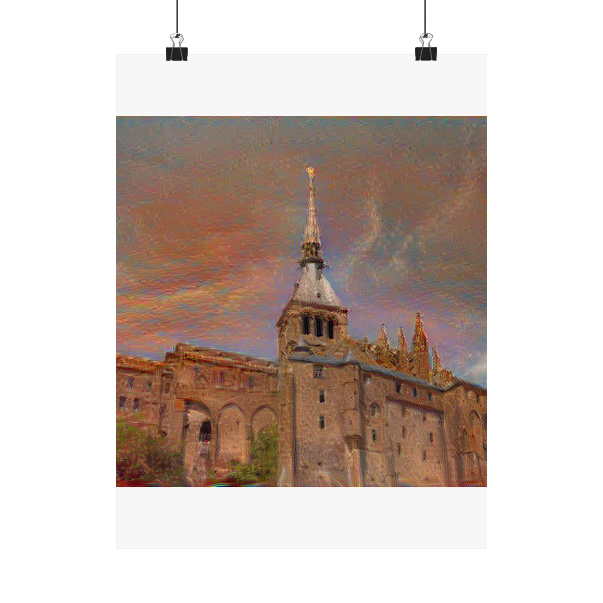 Mont Saint-Michel in The Scream Style | Edvard Munch Inspired Art