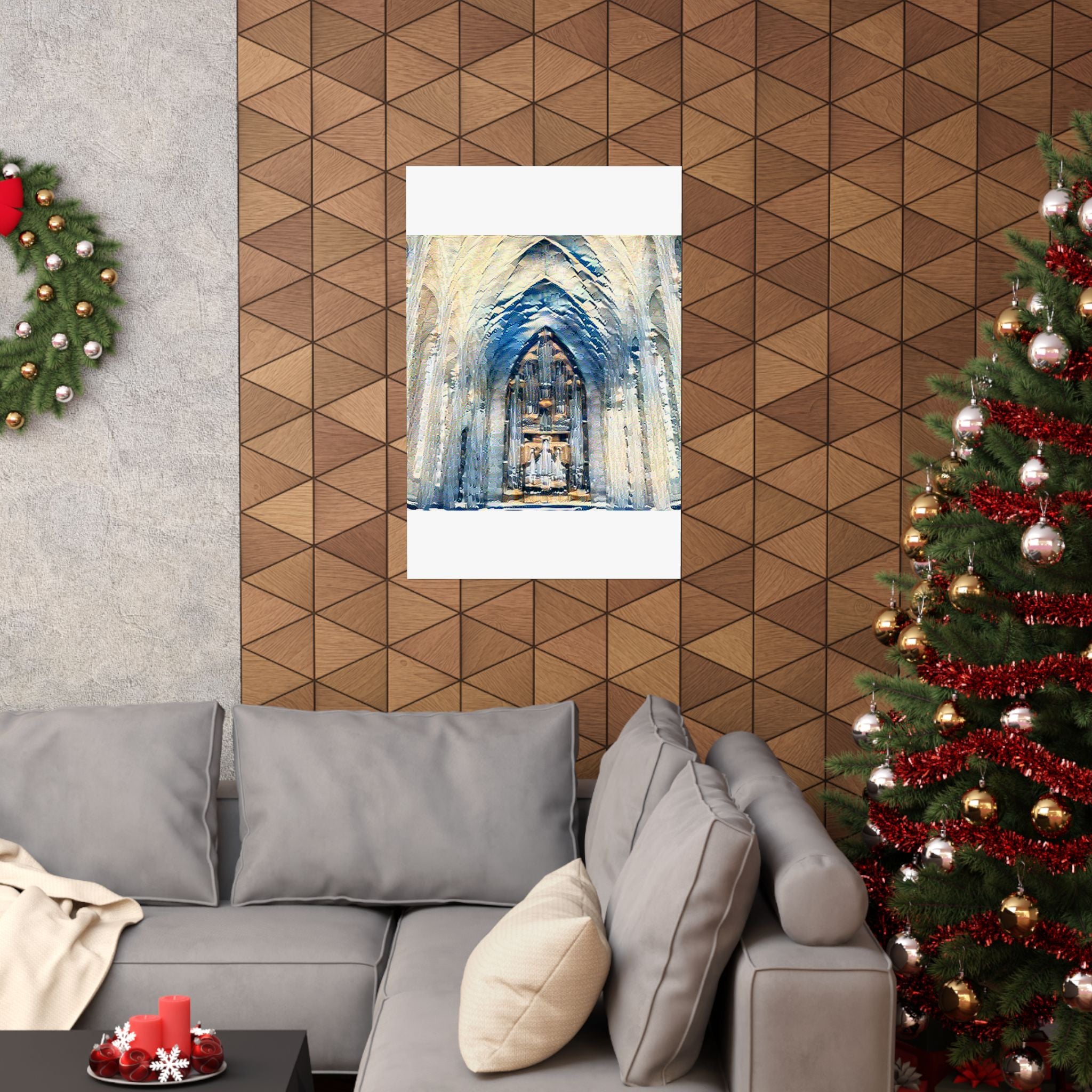 Hallgrimskirkja in The Great Wave off Kanagawa Style | Katsushika Hokusai Inspired Art