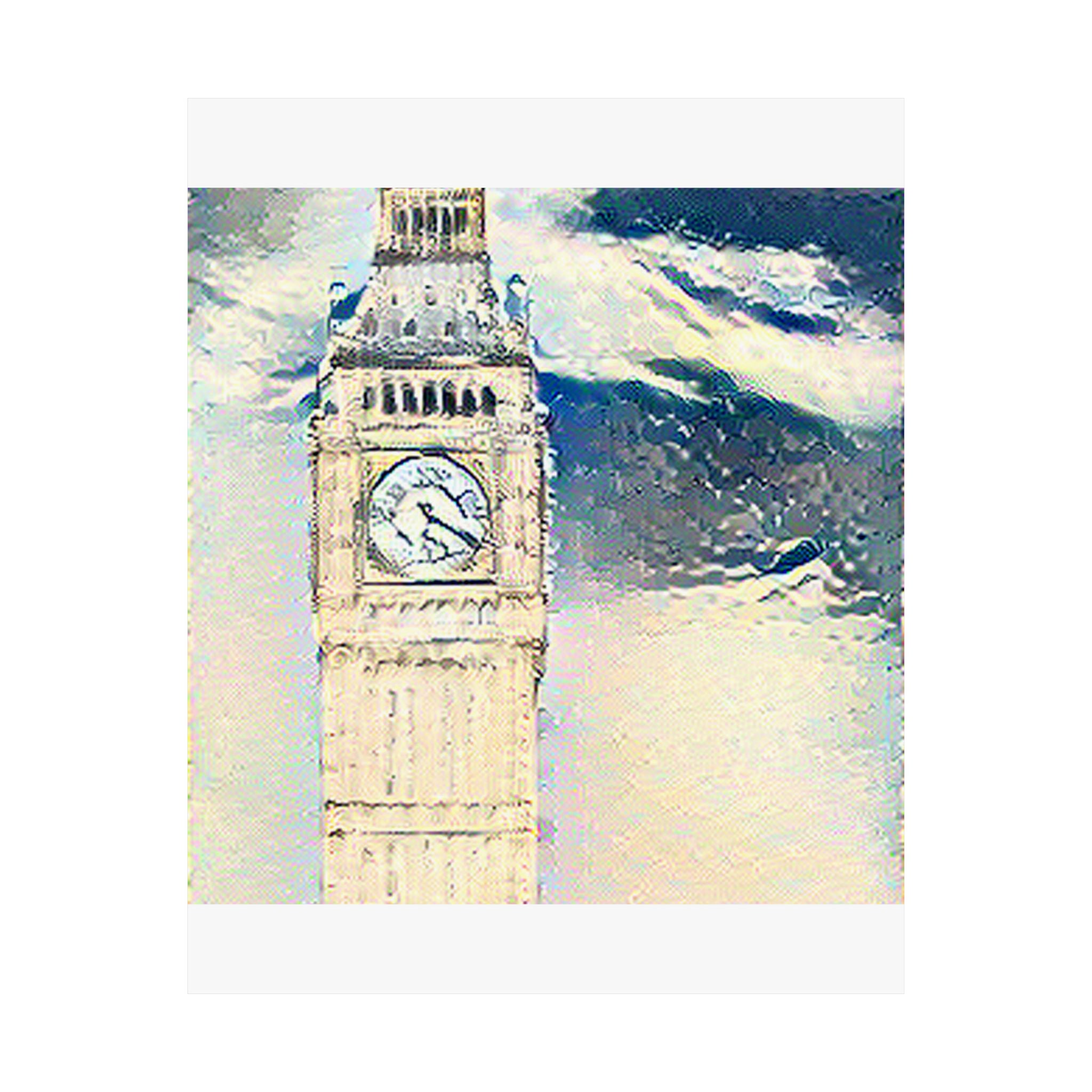 Big Ben in The Great Wave off Kanagawa Style | Katsushika Hokusai Inspired Art