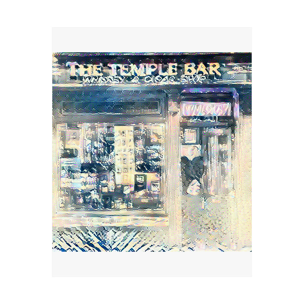 Temple Bar District in The Great Wave off Kanagawa Style | Katsushika Hokusai Inspired Art