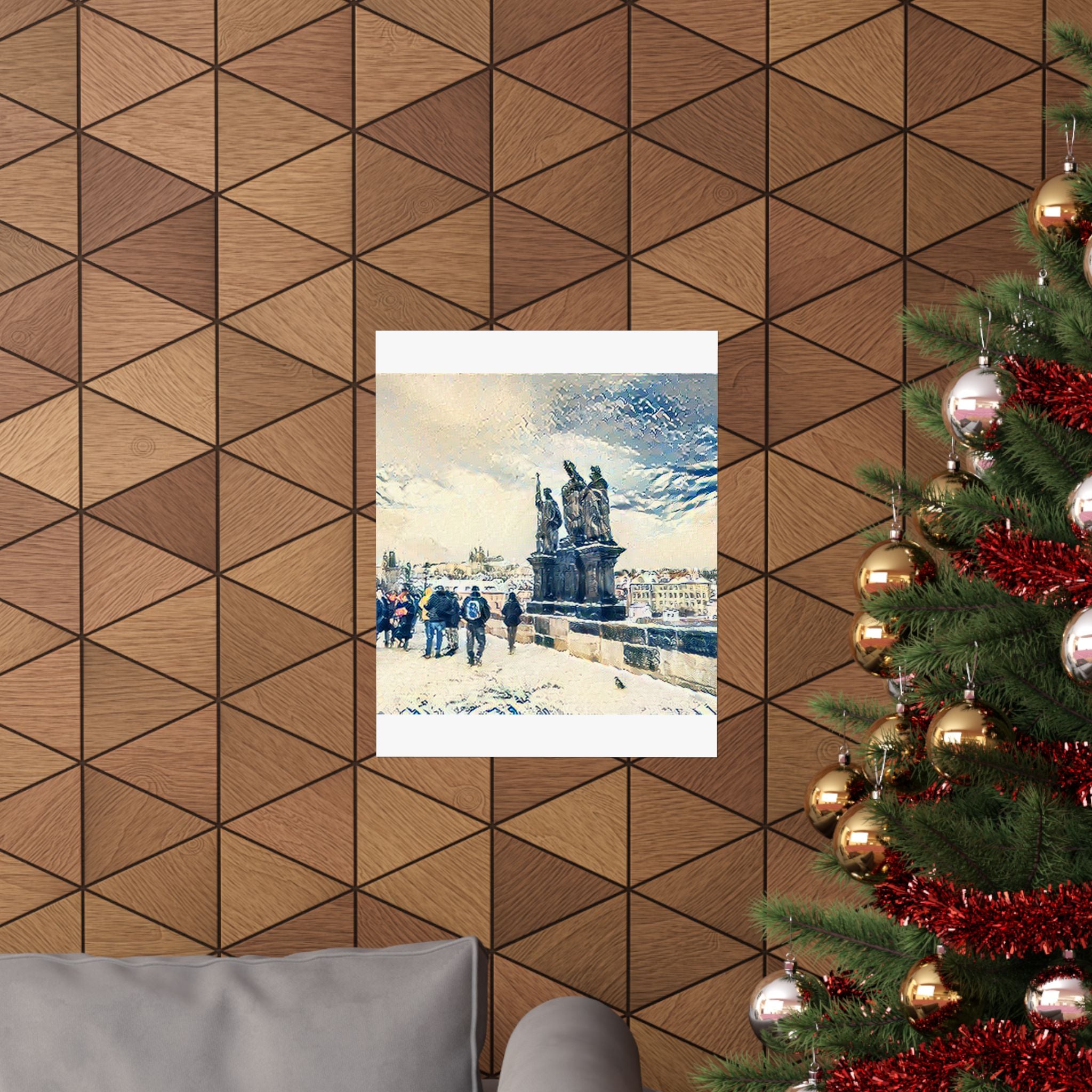 Charles Bridge in The Great Wave off Kanagawa Style | Katsushika Hokusai Inspired Art