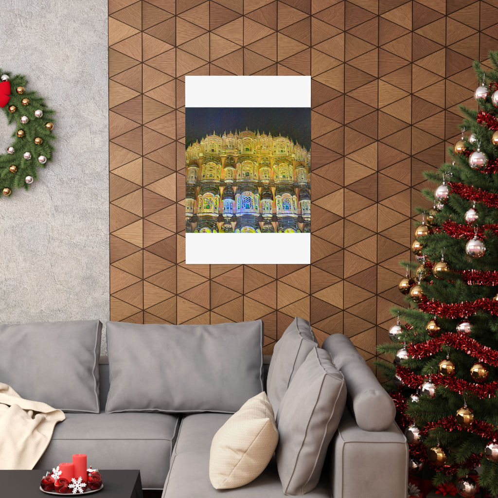 Hawa Mahal in Cafe Terrace at Night Style | Vincent van Gogh Inspired Art