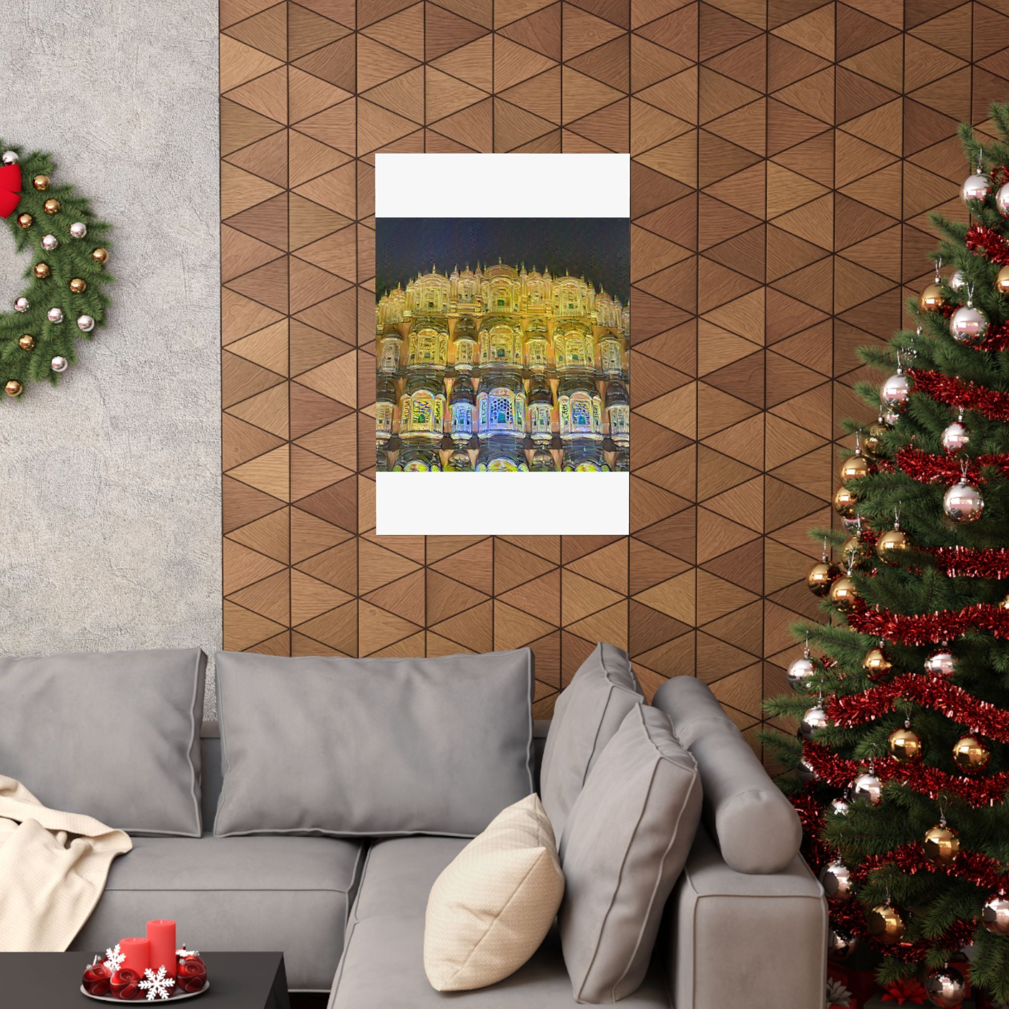 Hawa Mahal in Cafe Terrace at Night Style | Vincent van Gogh Inspired Art