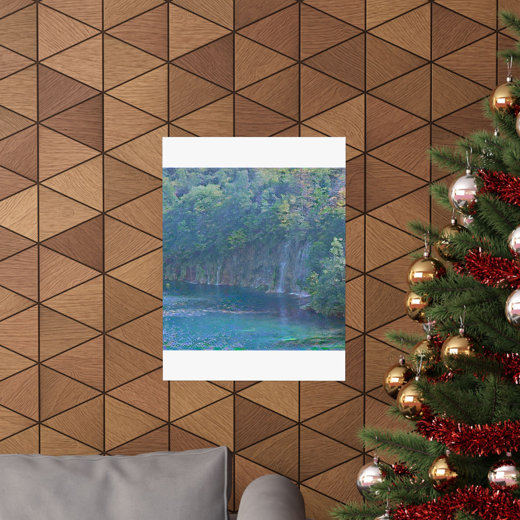 Plitvice Lakes in Water Lilies Style | Claude Monet Inspired Art