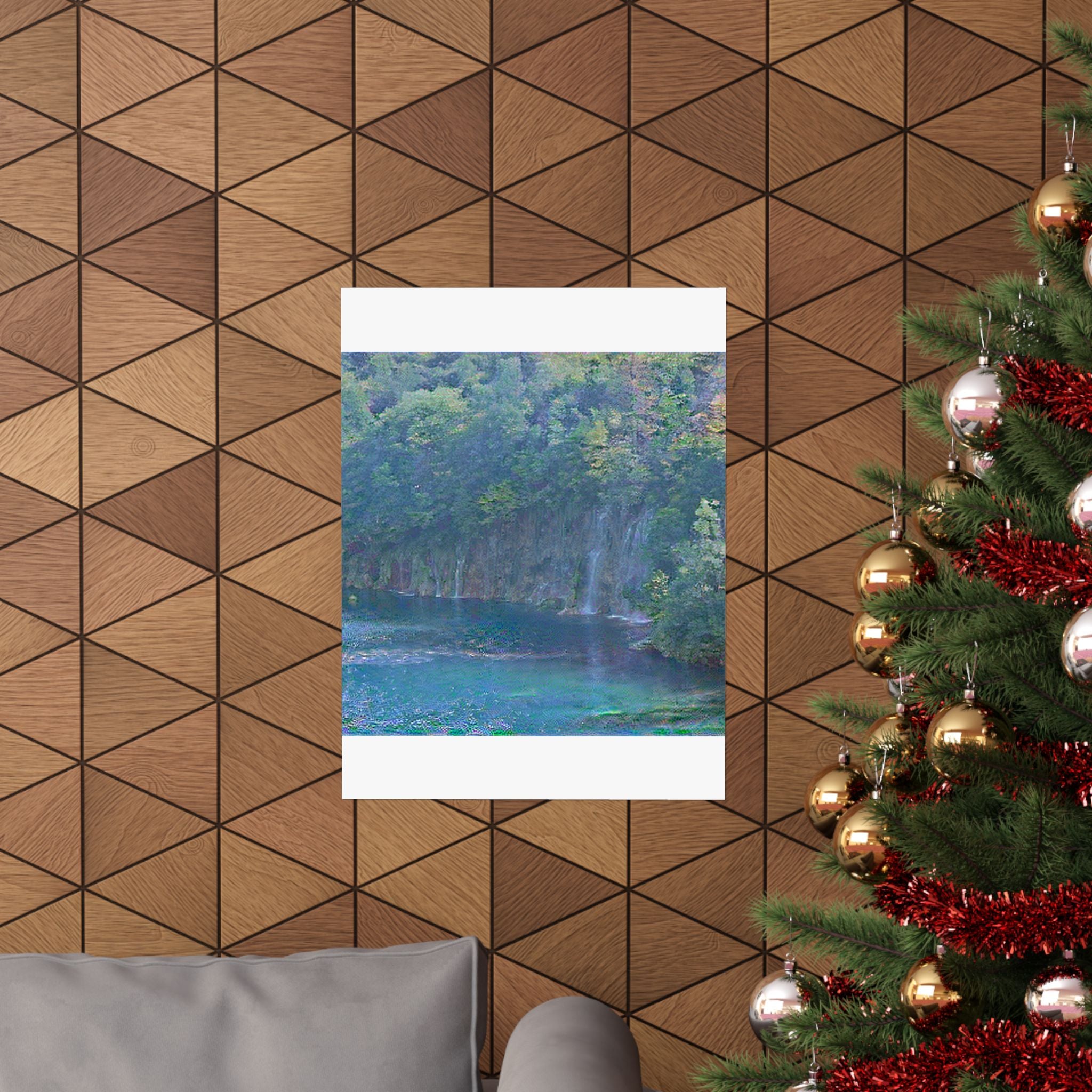 Plitvice Lakes in Water Lilies Style | Claude Monet Inspired Art