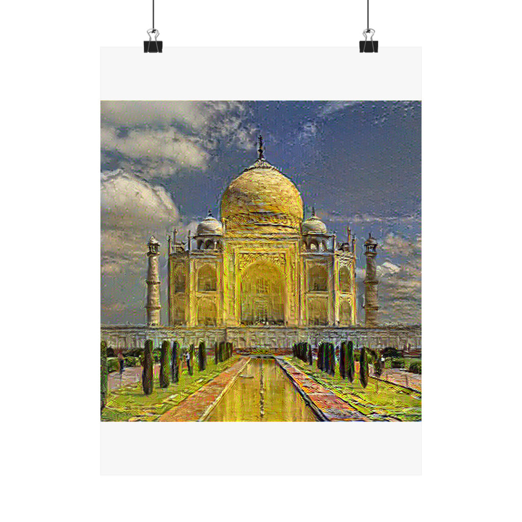 Taj Mahal in Cafe Terrace Style - Poster Print