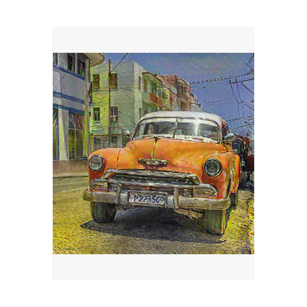 Old Havana in Cafe Terrace at Night Style | Vincent van Gogh Inspired Art