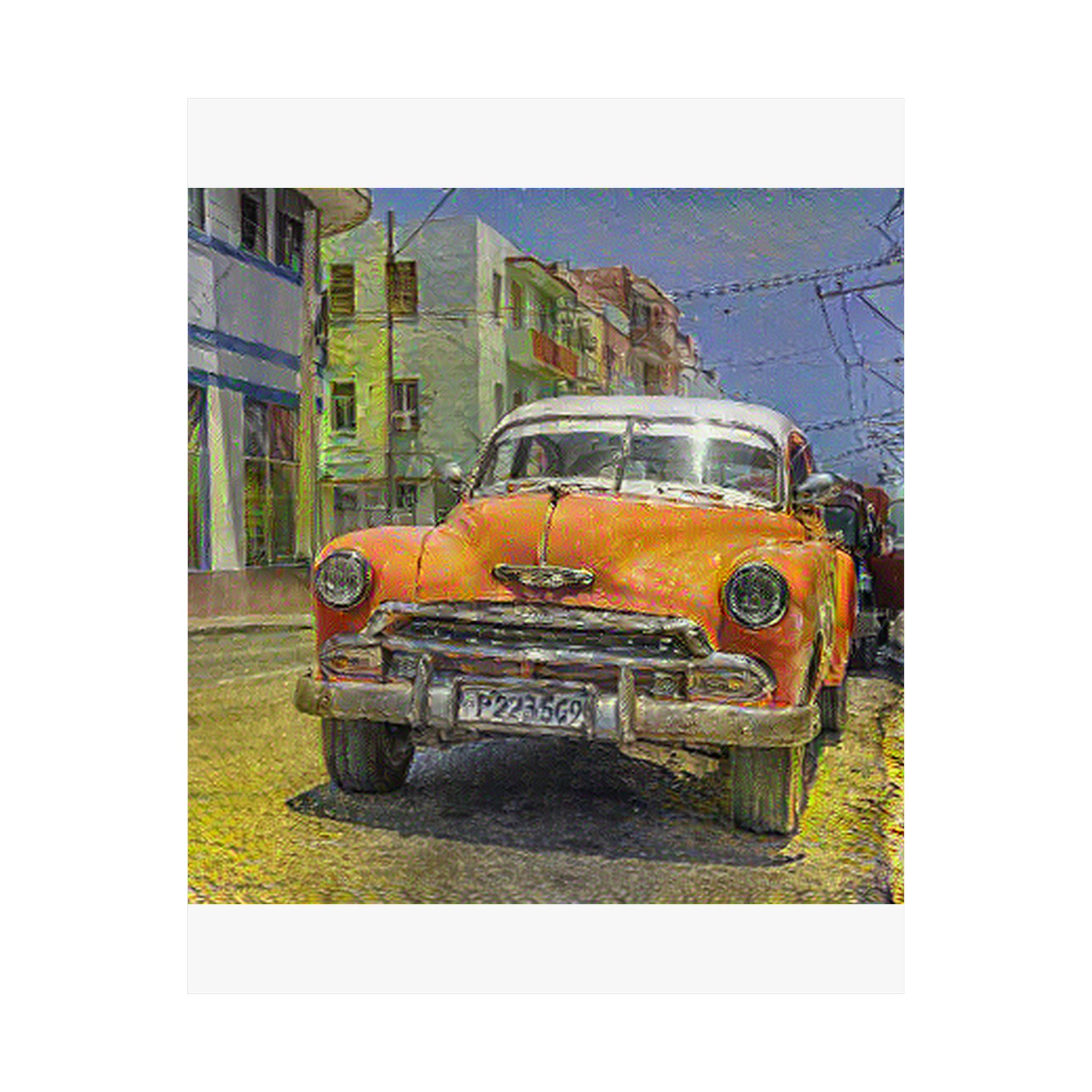 Old Havana in Cafe Terrace at Night Style | Vincent van Gogh Inspired Art