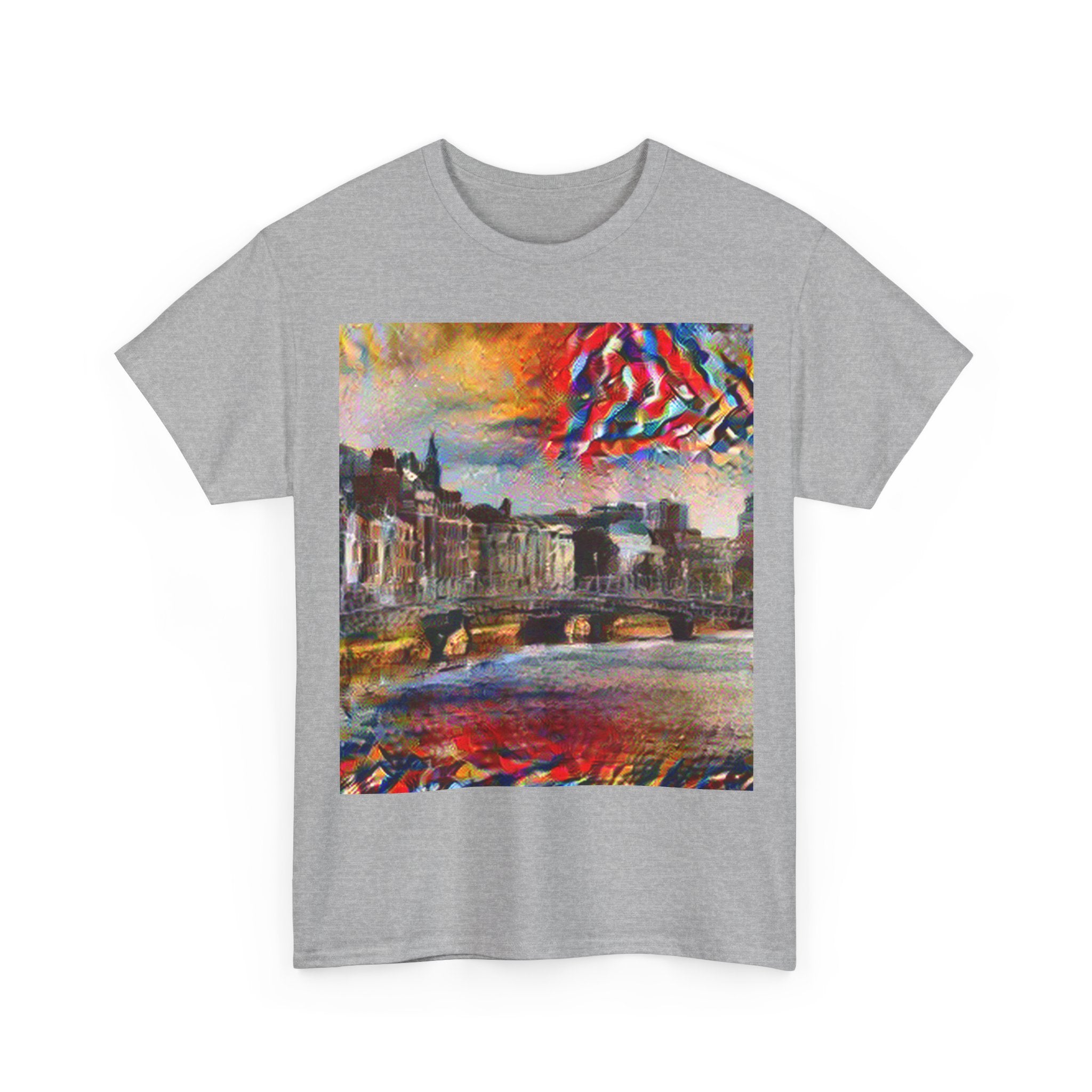 Ha'penny Bridge in Composition VII Style | Wassily Kandinsky Inspired Art