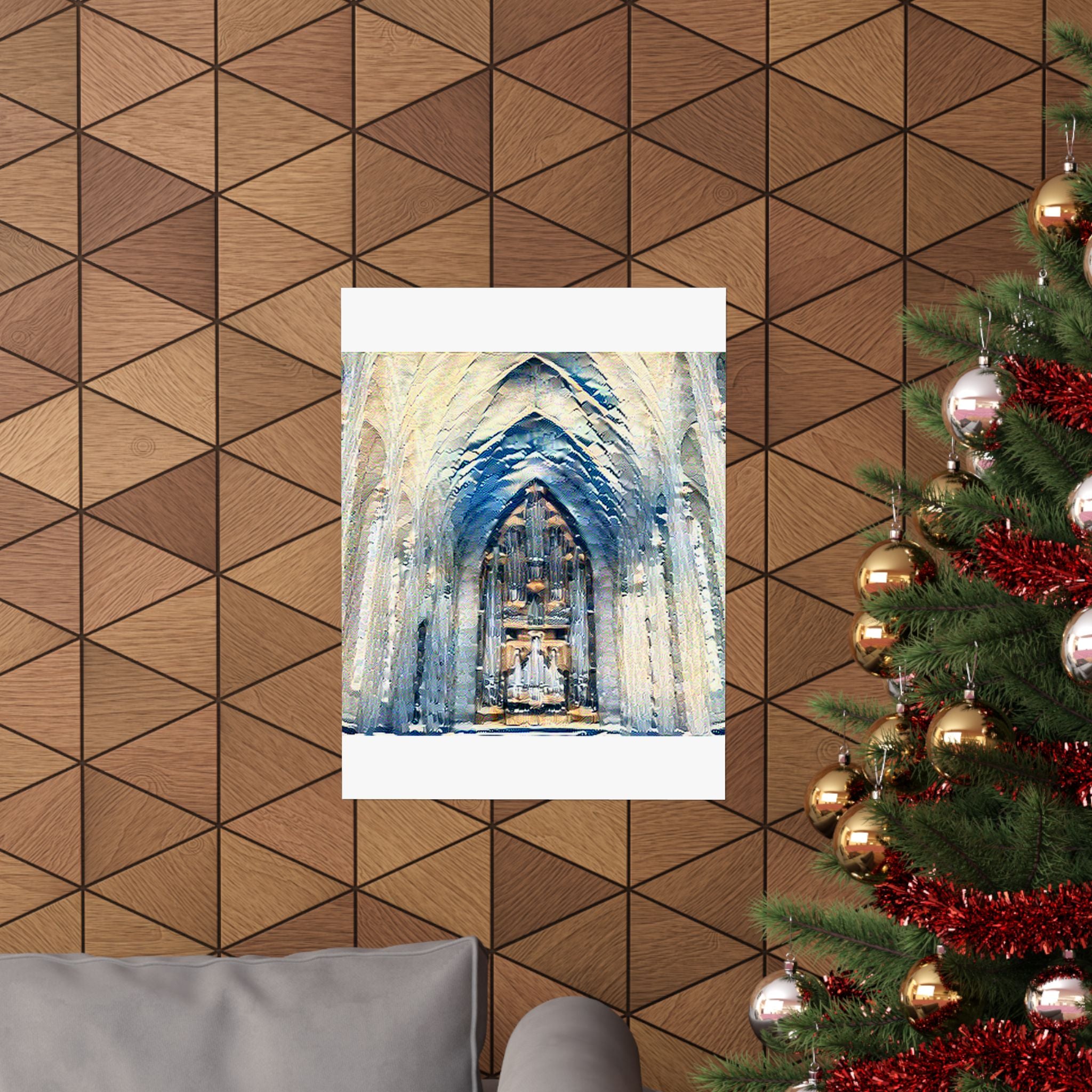 Hallgrimskirkja in The Great Wave off Kanagawa Style | Katsushika Hokusai Inspired Art