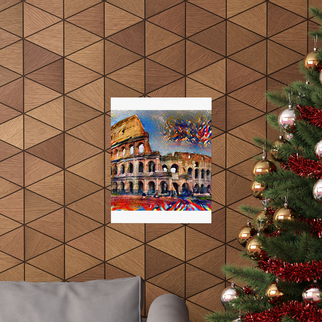 Colosseum in Composition Vii Style - Poster Print
