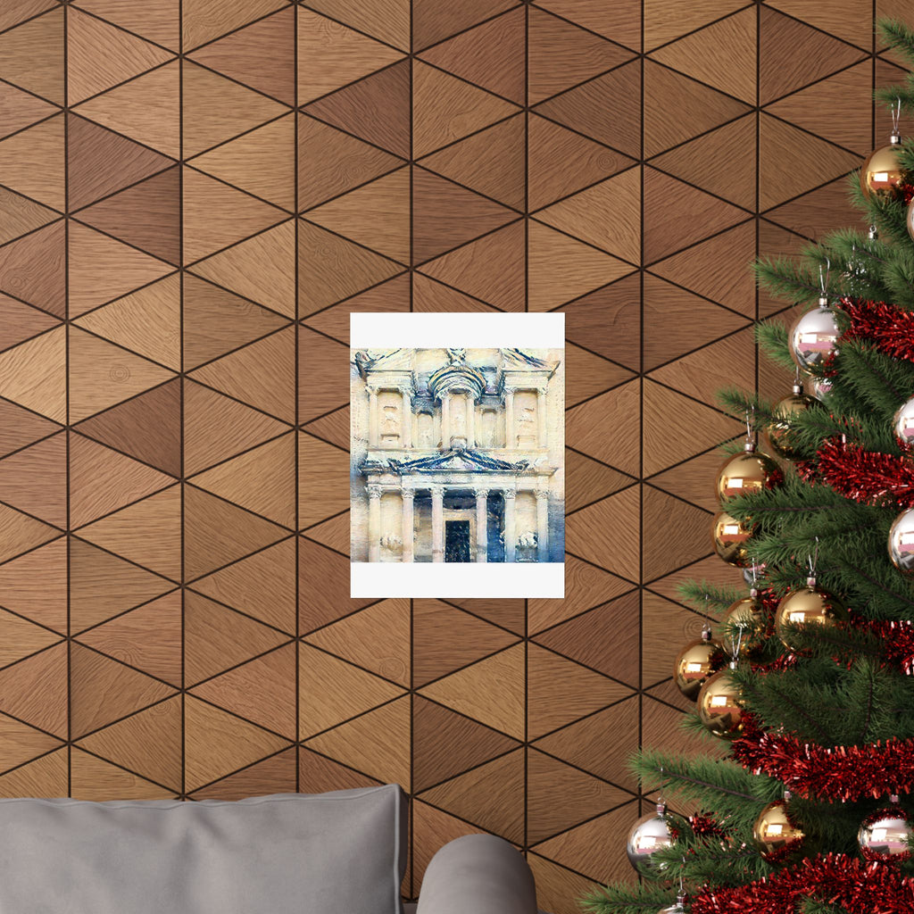 Petra in Great Wave Style - Poster Print