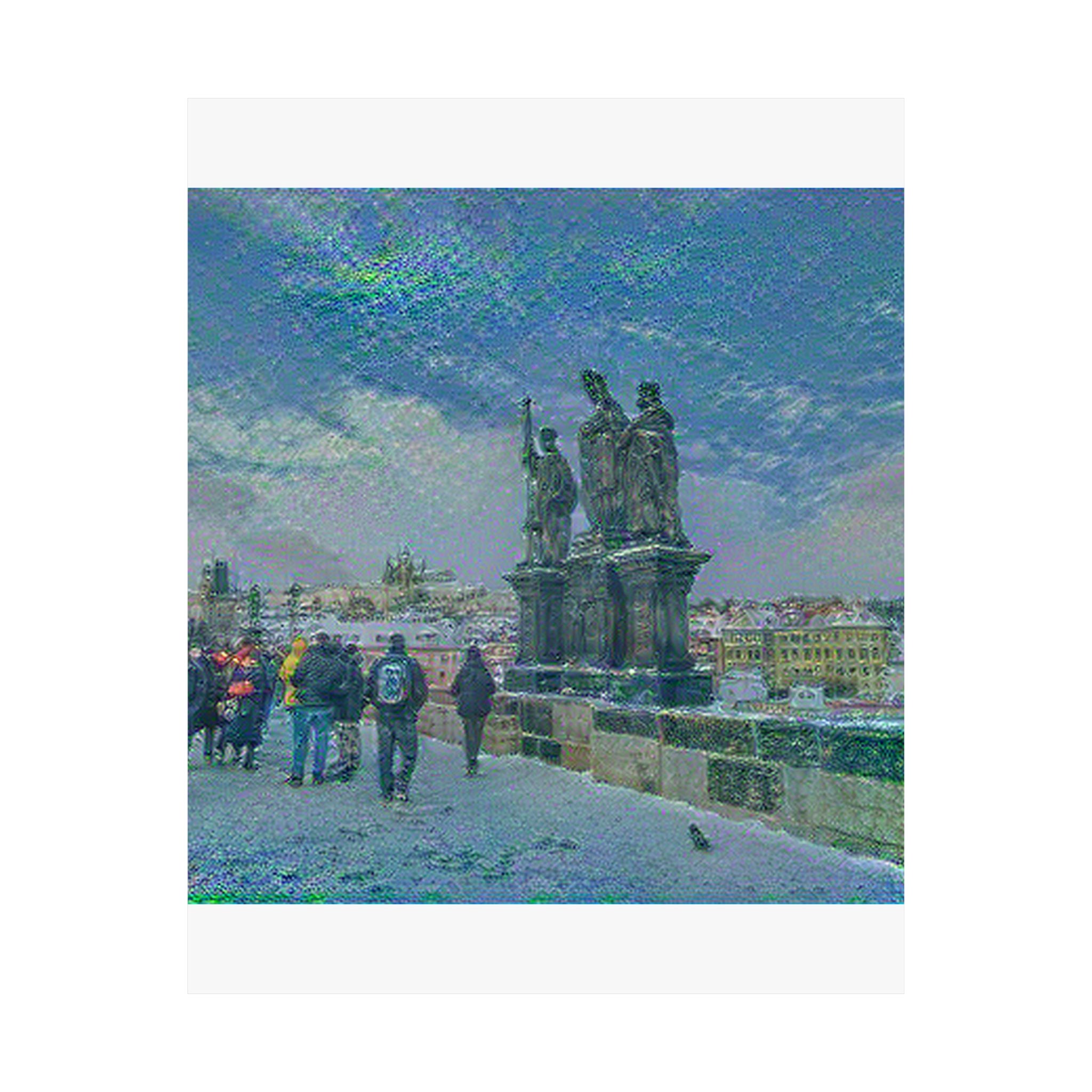 Charles Bridge in Water Lilies Style | Claude Monet Inspired Art