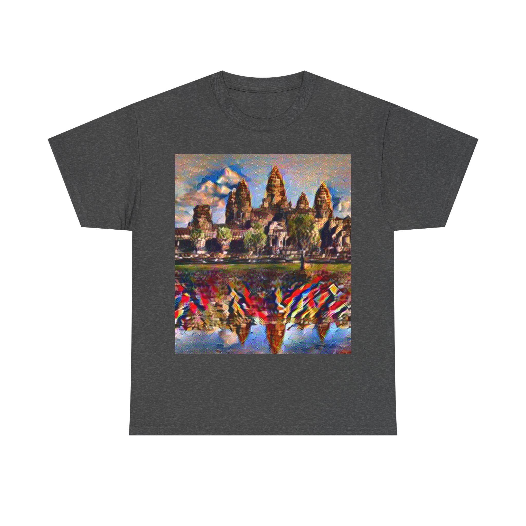 Angkor Wat in Composition VII Style | Wassily Kandinsky Inspired Art