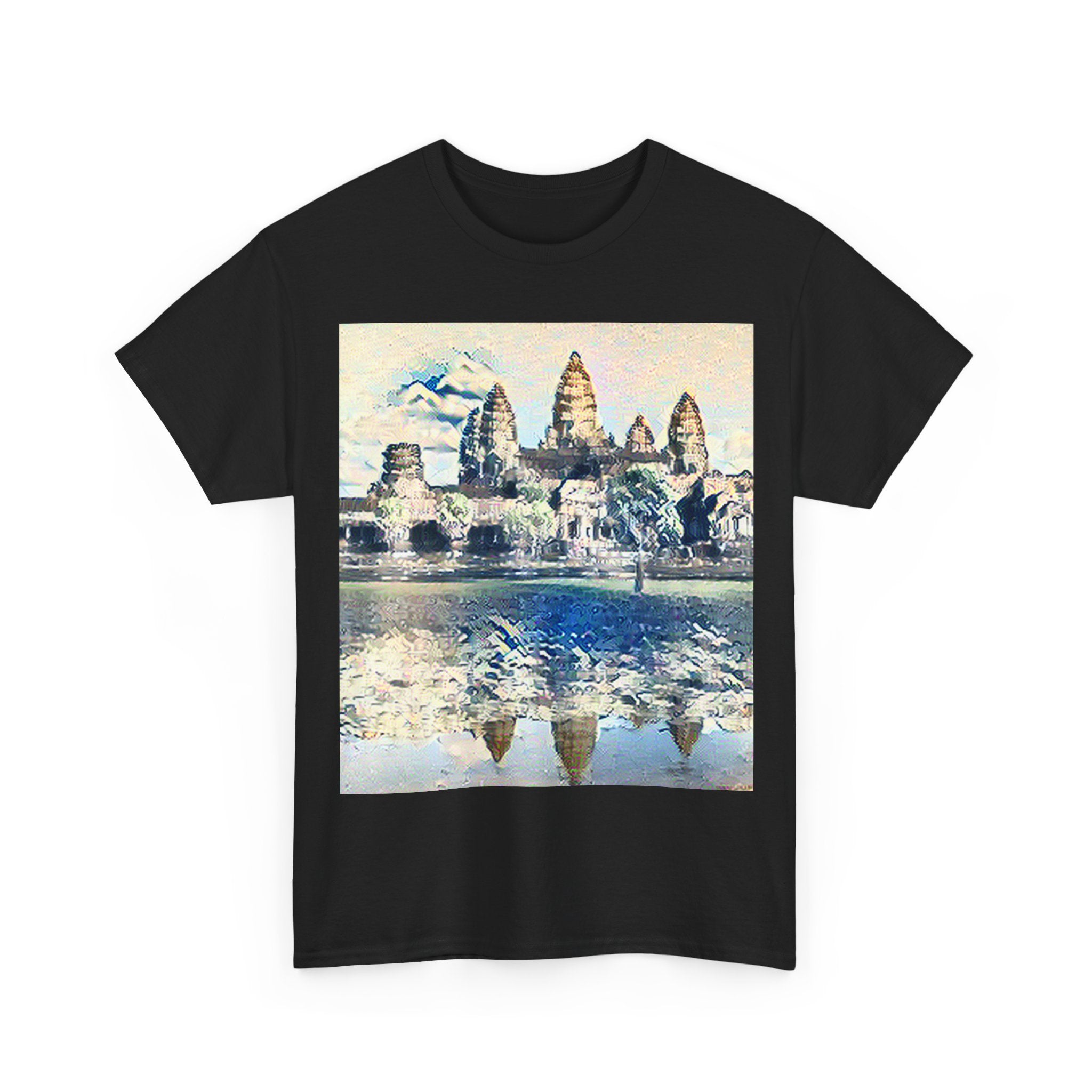 Angkor Wat in The Great Wave off Kanagawa Style | Katsushika Hokusai Inspired Art