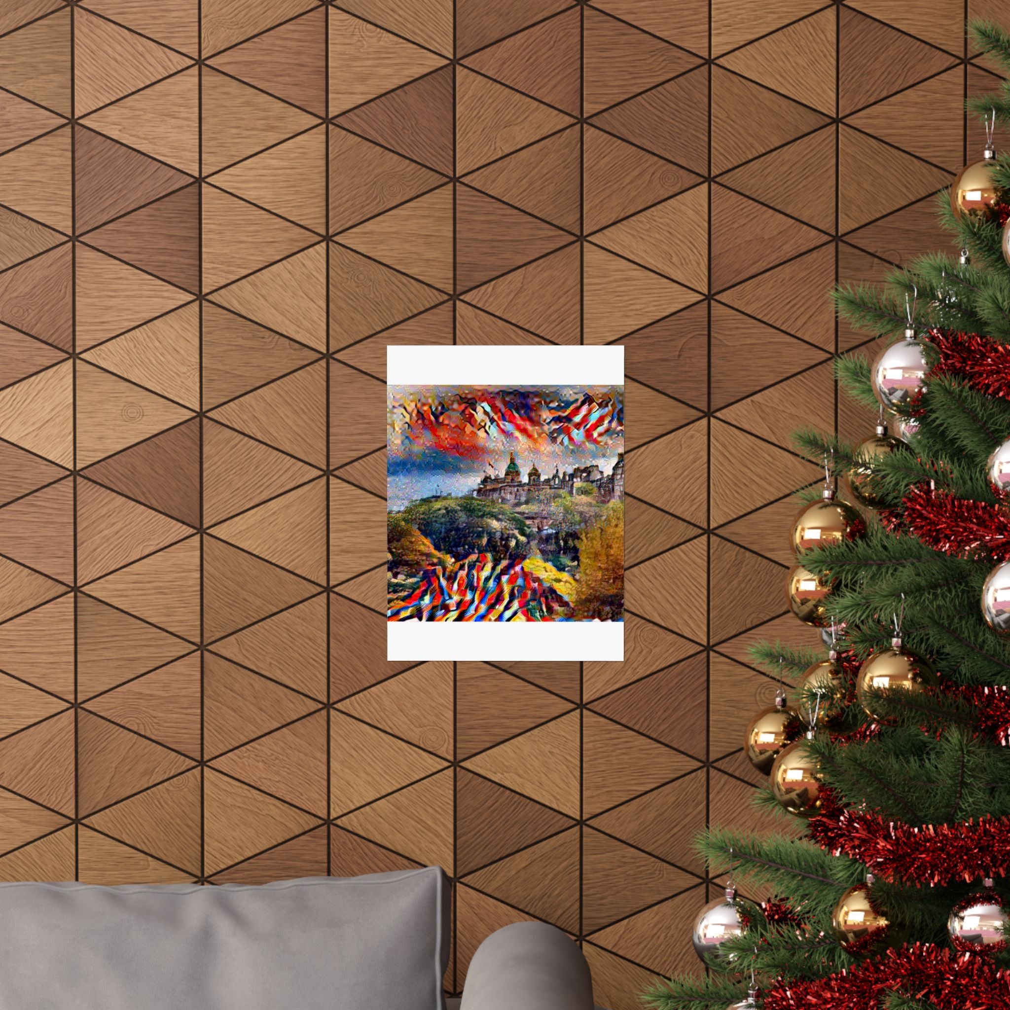 Edinburgh Old Town in Composition VII Style | Wassily Kandinsky Inspired Art