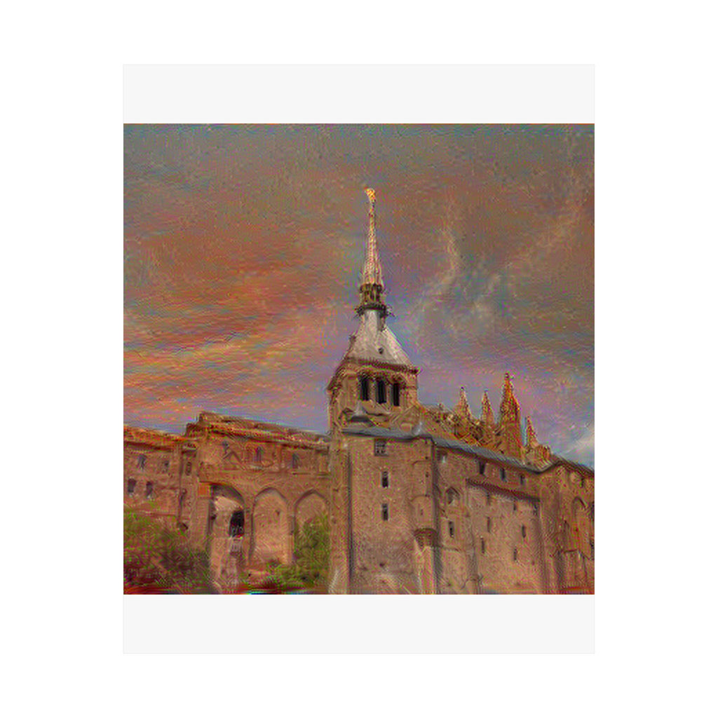 Mont Saint-Michel in The Scream Style | Edvard Munch Inspired Art