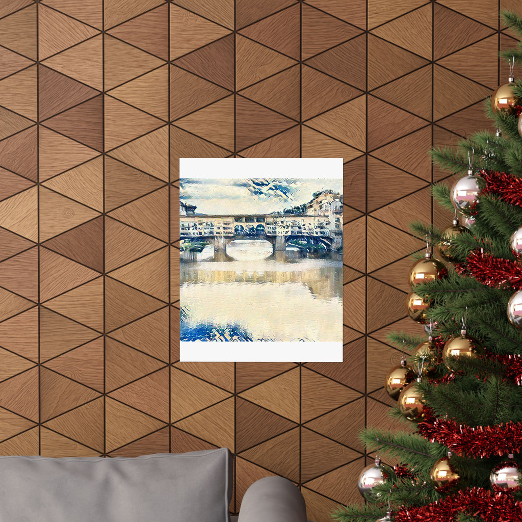 Ponte Vecchio in The Great Wave off Kanagawa Style | Katsushika Hokusai Inspired Art