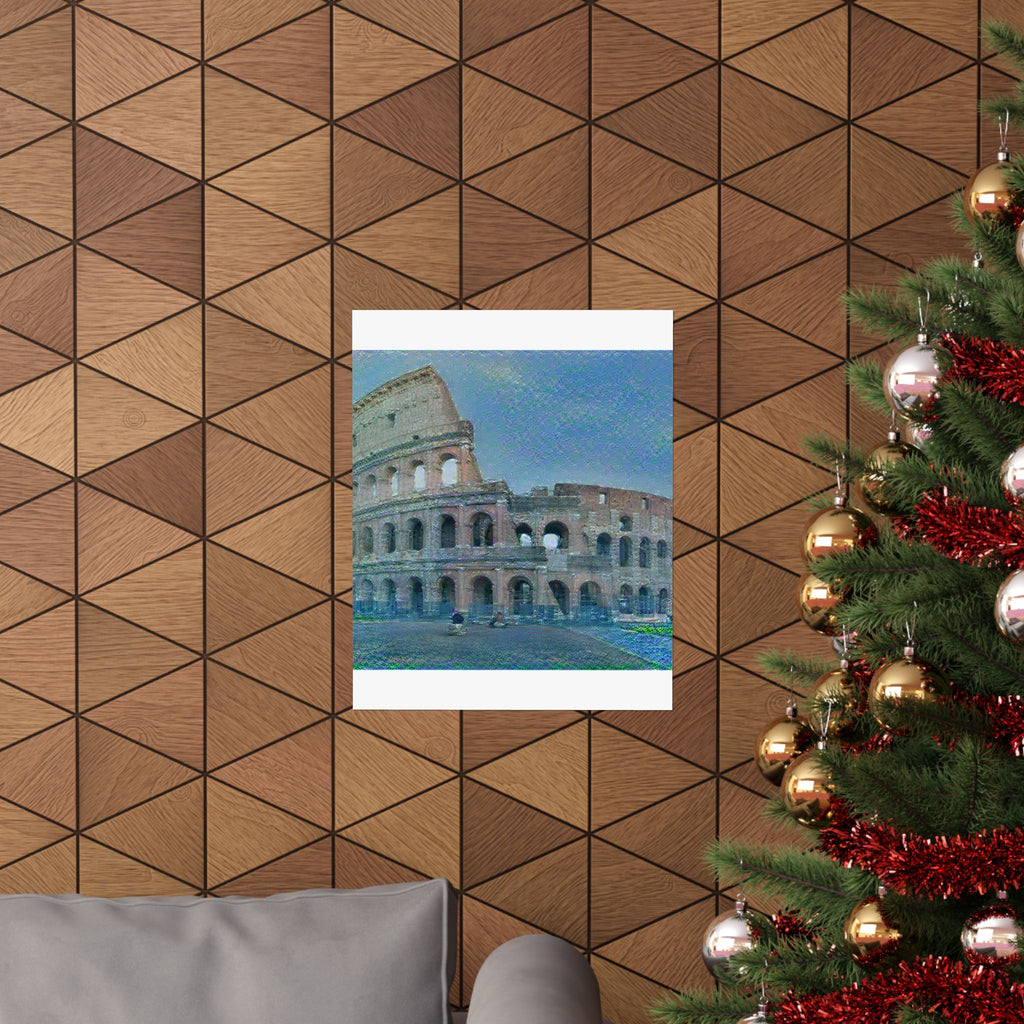 Colosseum in Water Lilies Style - Poster Print