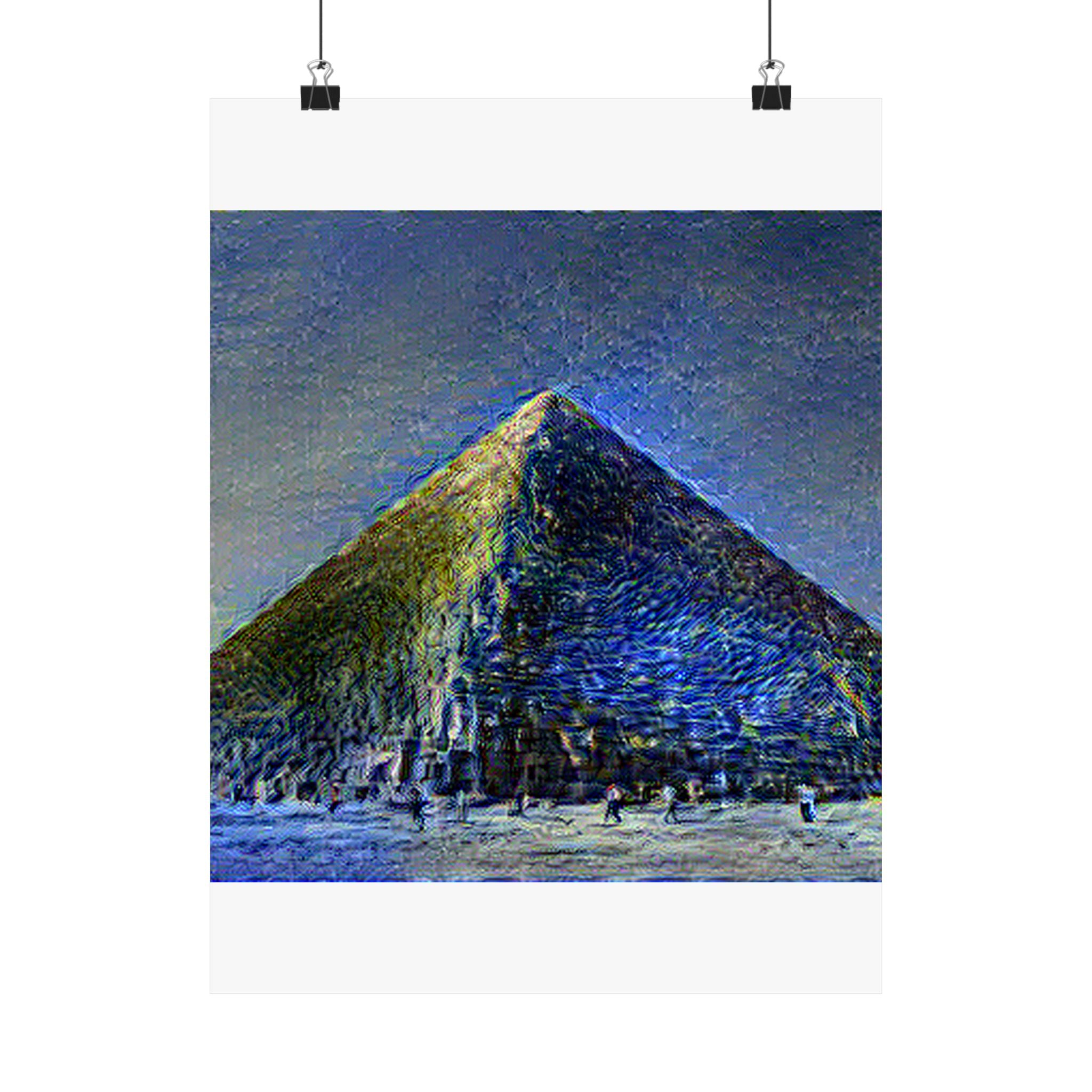 Pyramids of Giza in Starry Night Style | Vincent van Gogh Inspired Art