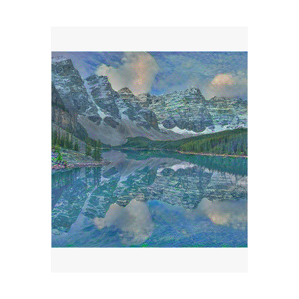 Moraine Lake in Water Lilies Style | Claude Monet Inspired Art