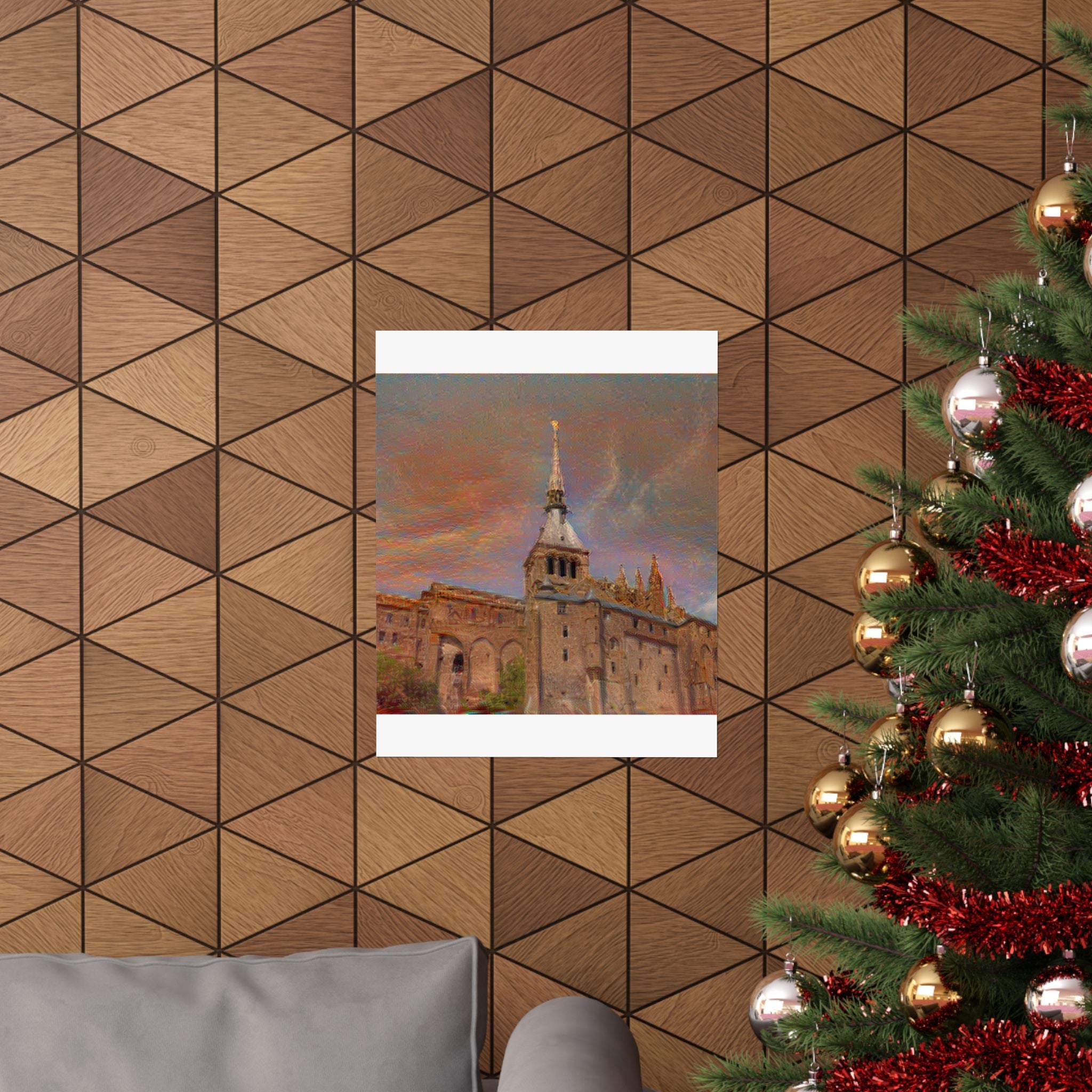 Mont Saint-Michel in The Scream Style | Edvard Munch Inspired Art