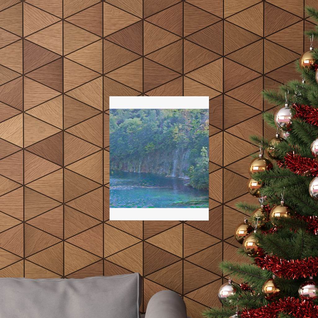 Plitvice Lakes in Water Lilies Style | Claude Monet Inspired Art