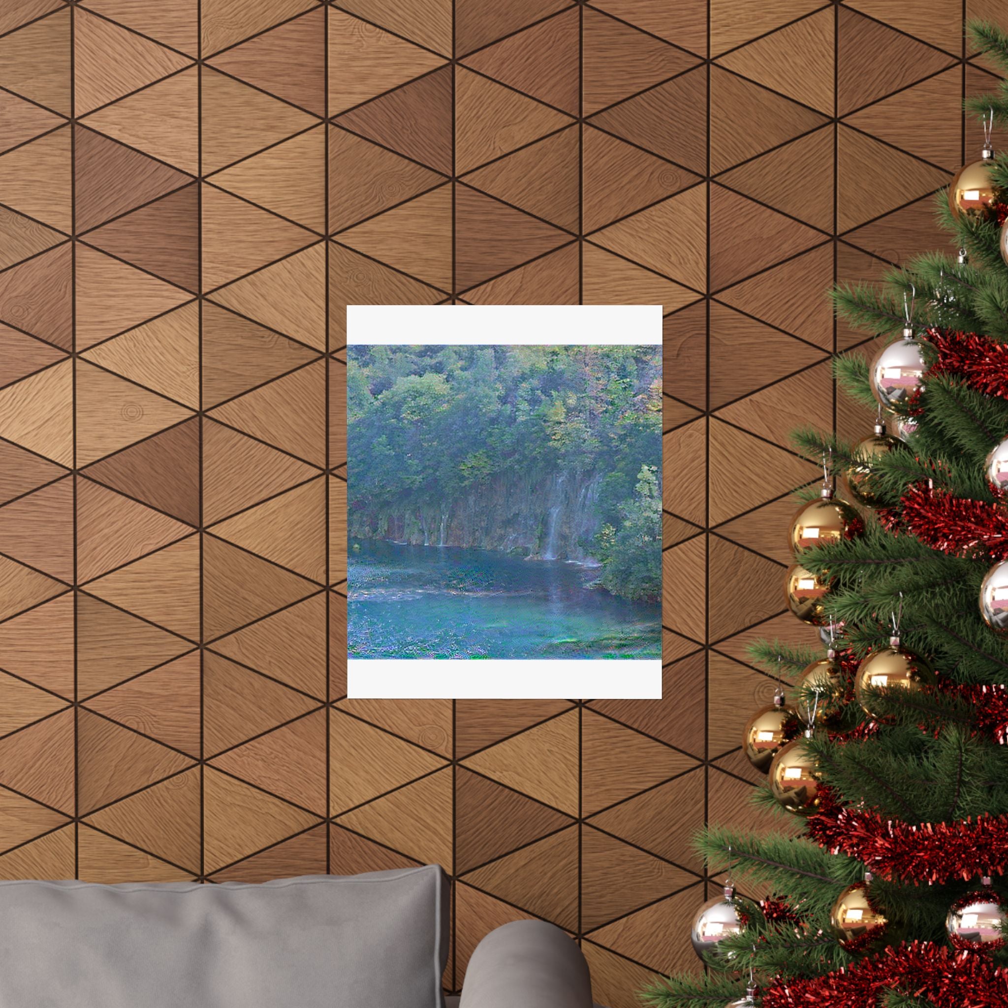 Plitvice Lakes in Water Lilies Style | Claude Monet Inspired Art