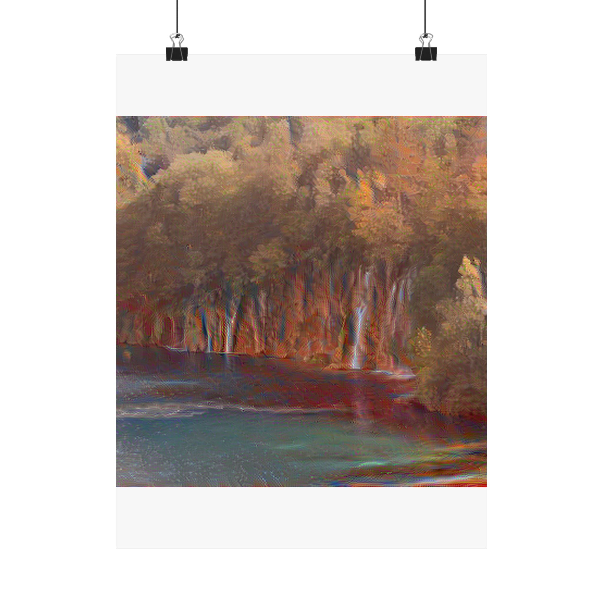 Plitvice Lakes in The Scream Style | Edvard Munch Inspired Art