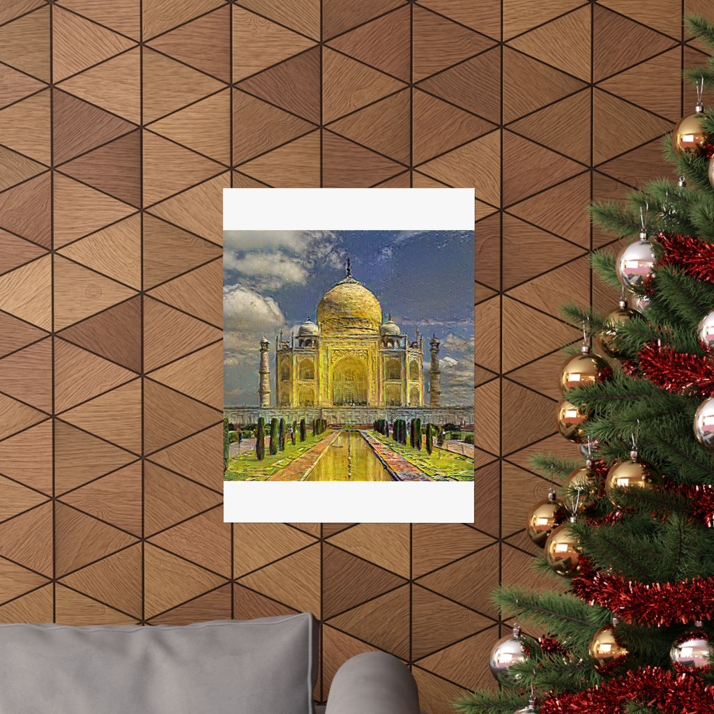 Taj Mahal in Cafe Terrace Style - Poster Print