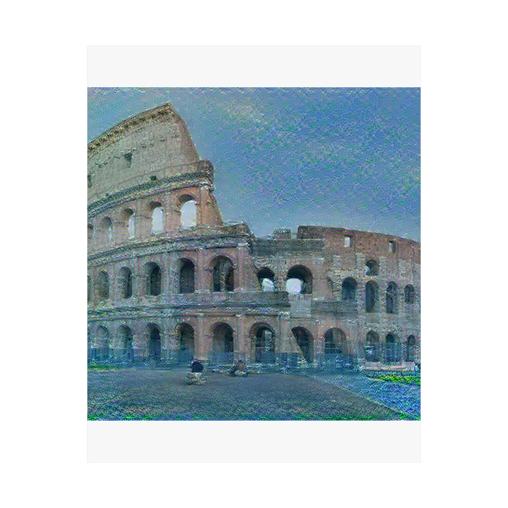 Colosseum in Water Lilies Style - Poster Print