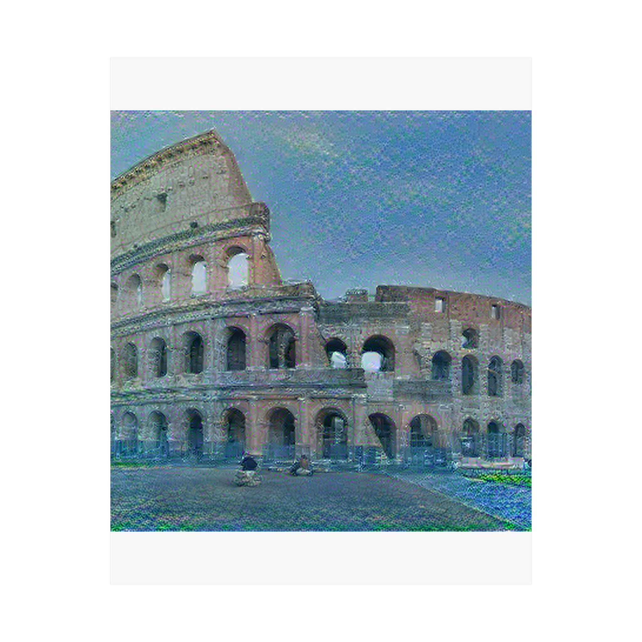 Colosseum in Water Lilies Style - Poster Print