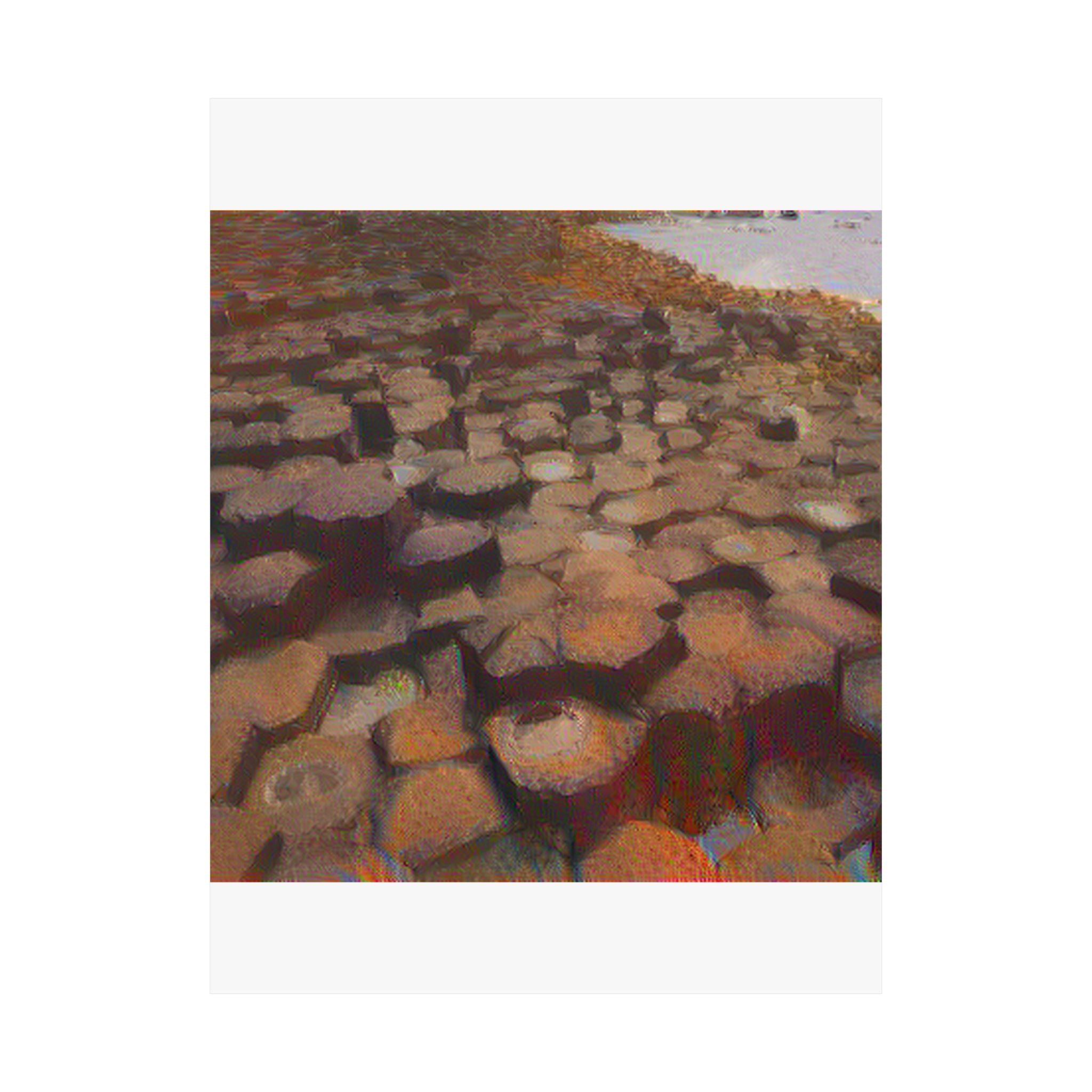 Giant's Causeway in The Scream Style | Edvard Munch Inspired Art