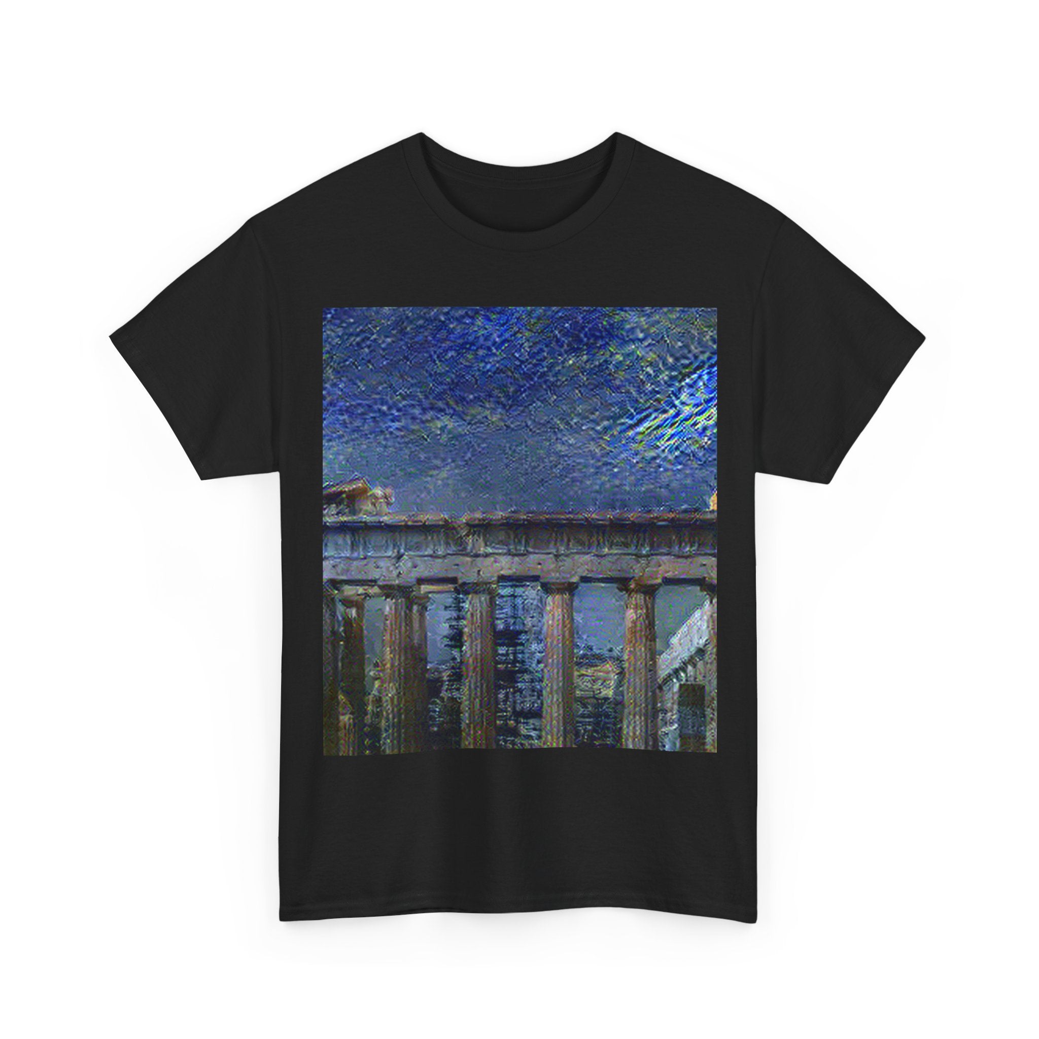 Acropolis Athens in Starry Night Style - T-Shirt Gift
