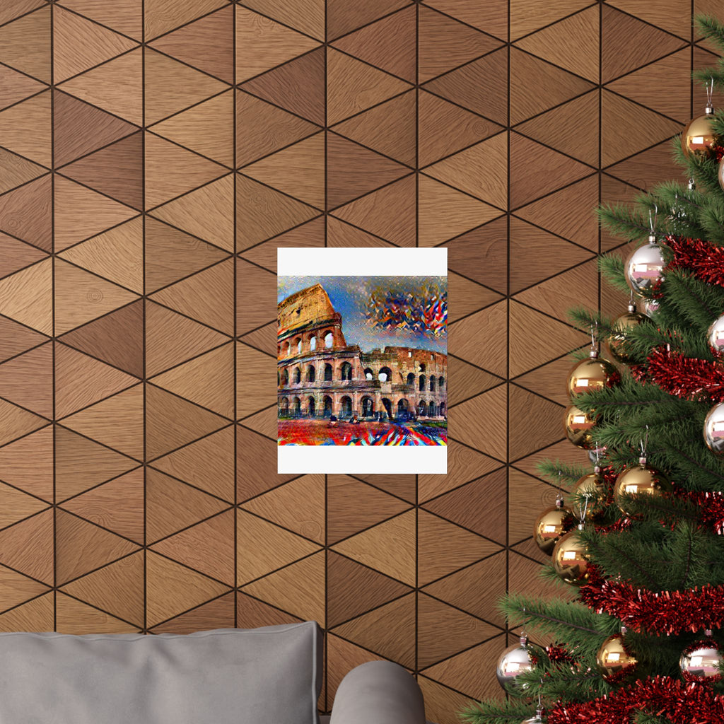 Colosseum in Composition Vii Style - Poster Print