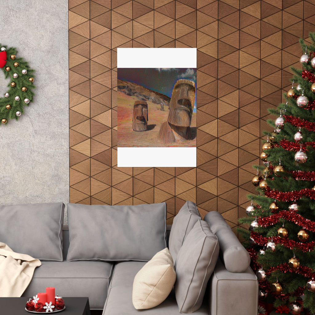 Moai Statues in The Scream Style | Edvard Munch Inspired Art